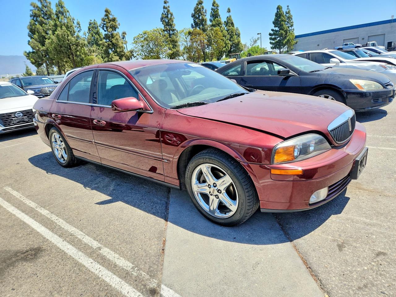 2001 Lincoln Ls Burgundy vin: 1LNHM87A01Y605364