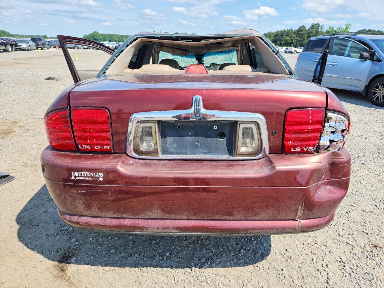 2002 Lincoln Ls Burgundy vin: 1LNHM87A02Y638916