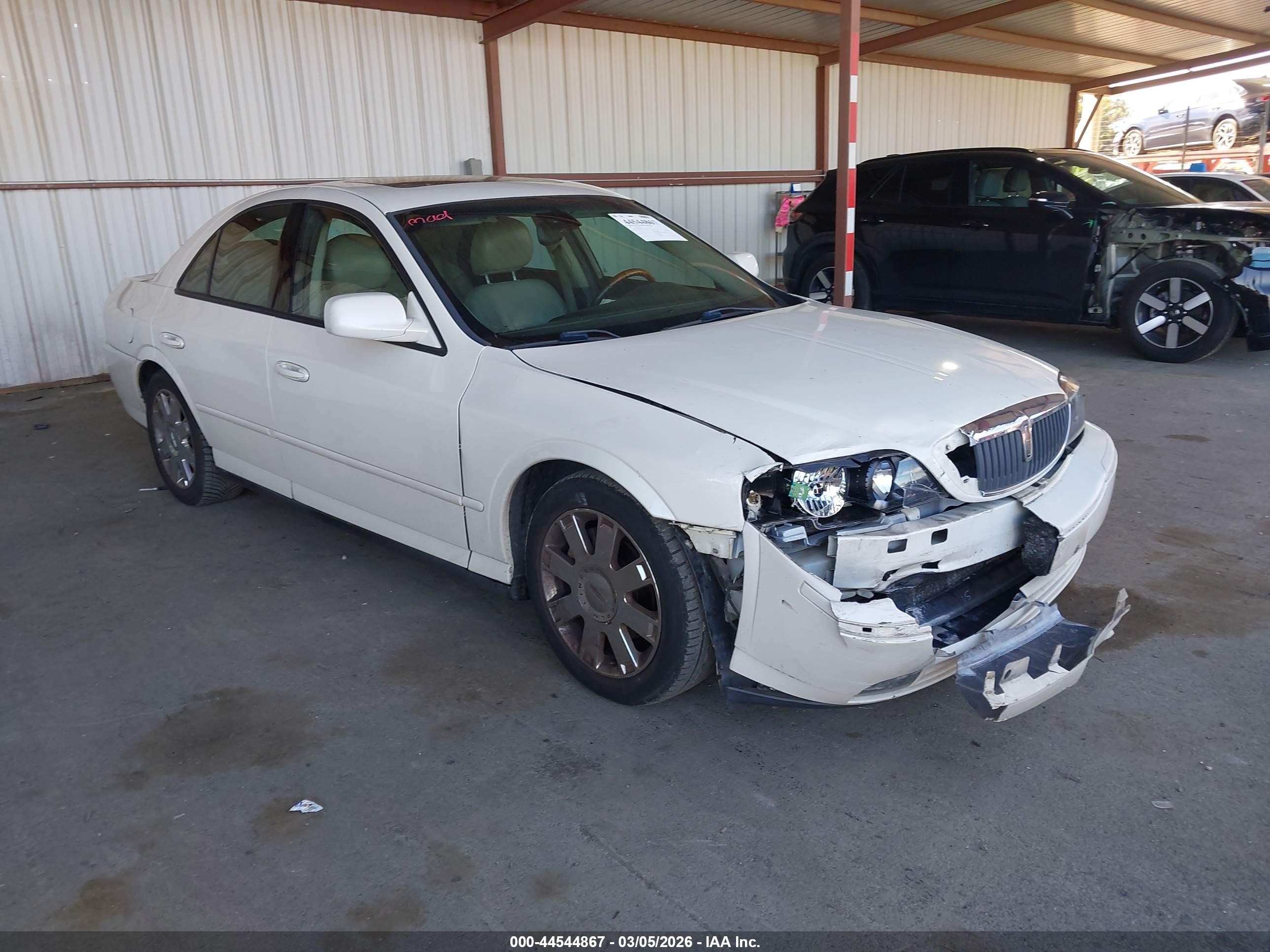 2003 Lincoln Ls V8 White vin: 1LNHM87A03Y698129