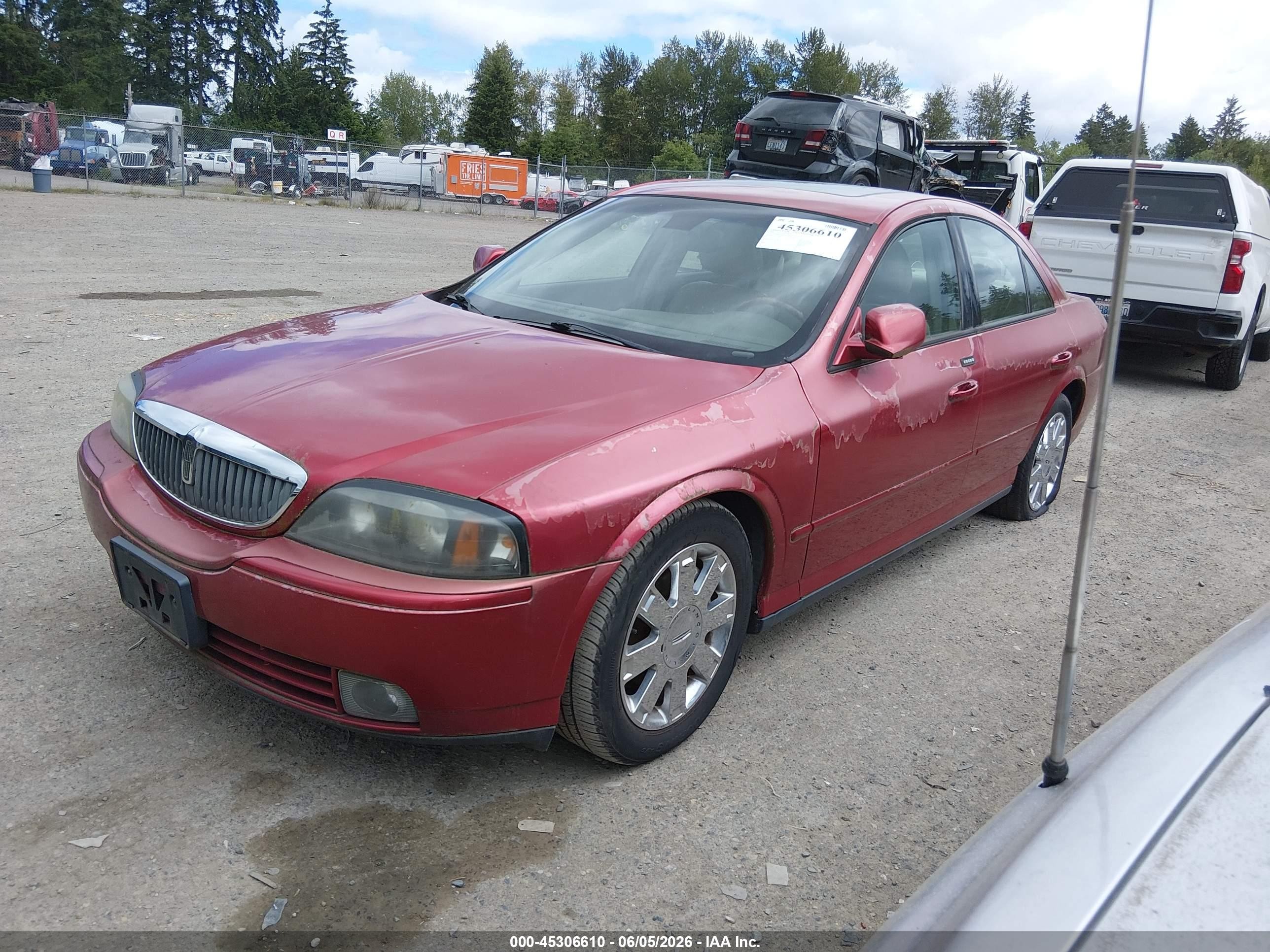 2005 Lincoln Ls V8 Burgundy vin: 1LNHM87A05Y612708