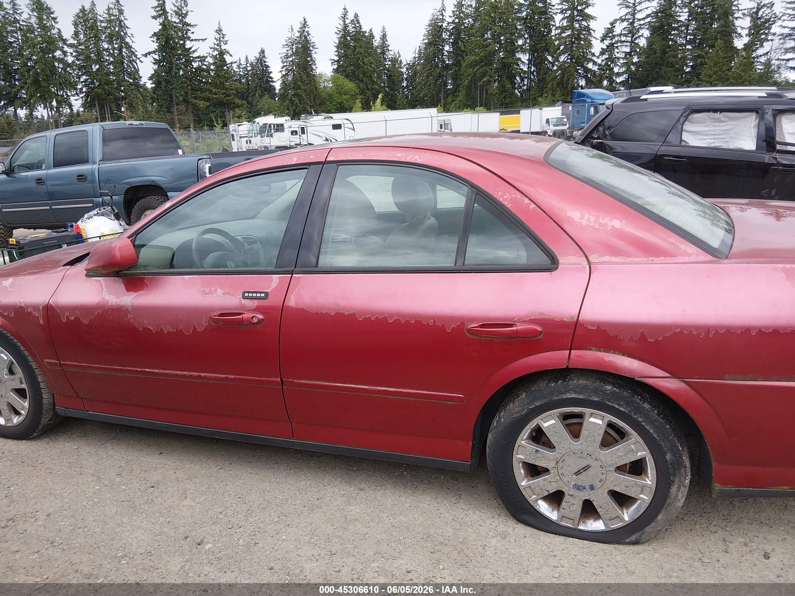 2005 Lincoln Ls V8 Burgundy vin: 1LNHM87A05Y612708