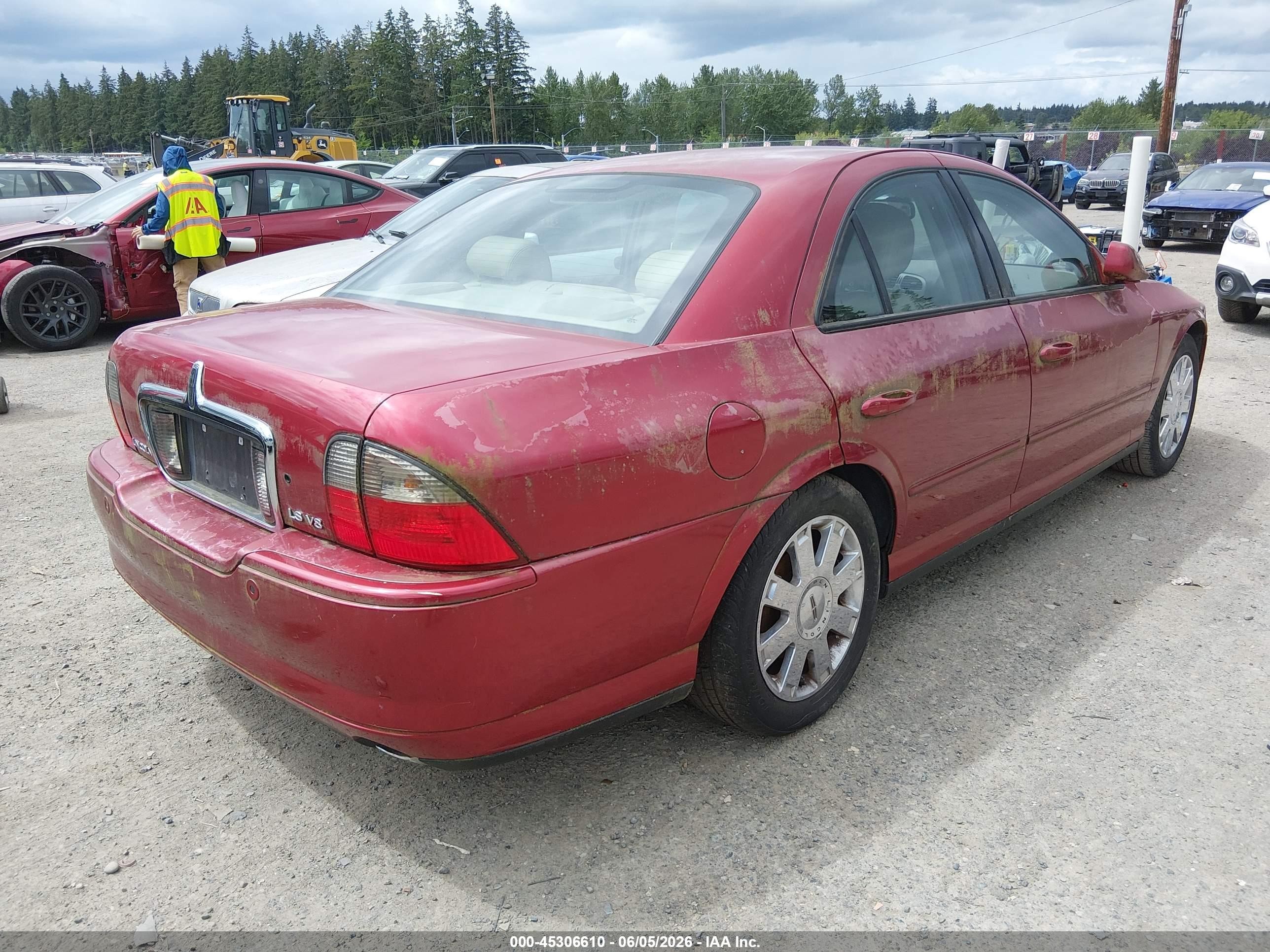 2005 Lincoln Ls V8 Burgundy vin: 1LNHM87A05Y612708