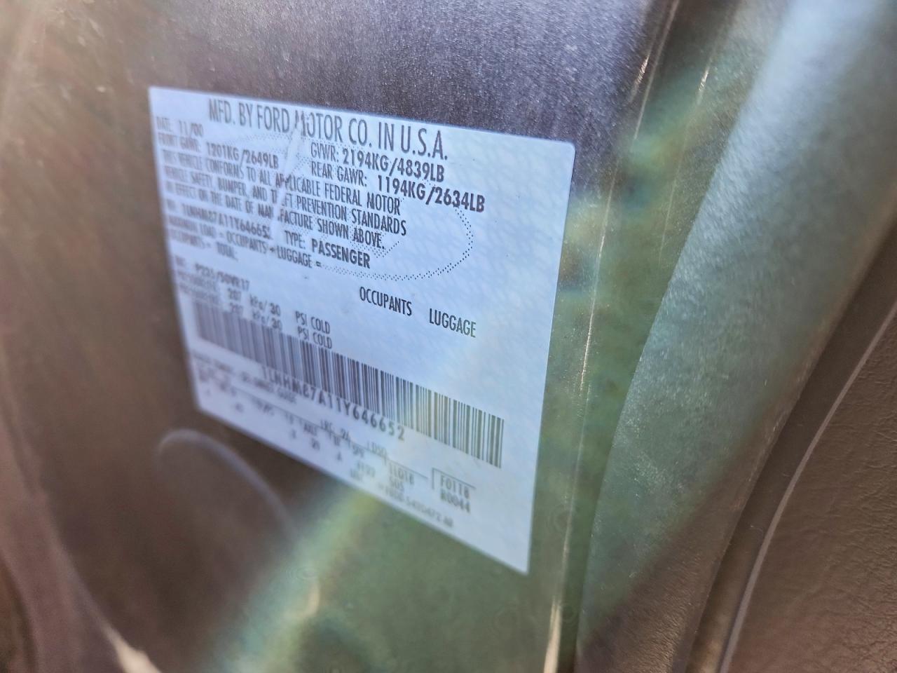 2001 Lincoln Ls Gray vin: 1LNHM87A11Y646652