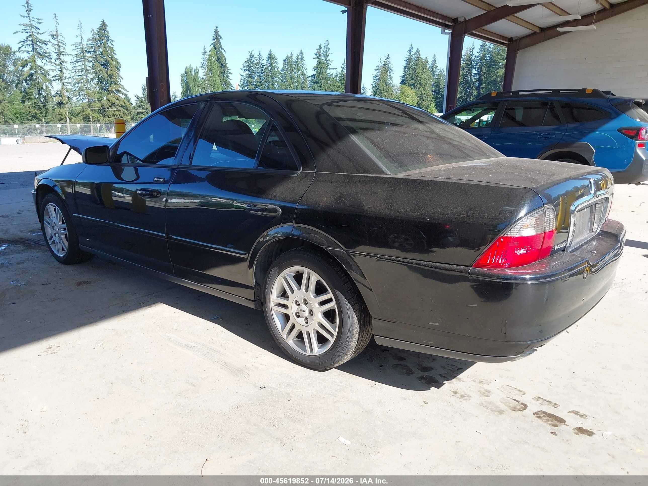 2003 Lincoln Ls V8 Black vin: 1LNHM87A23Y664919