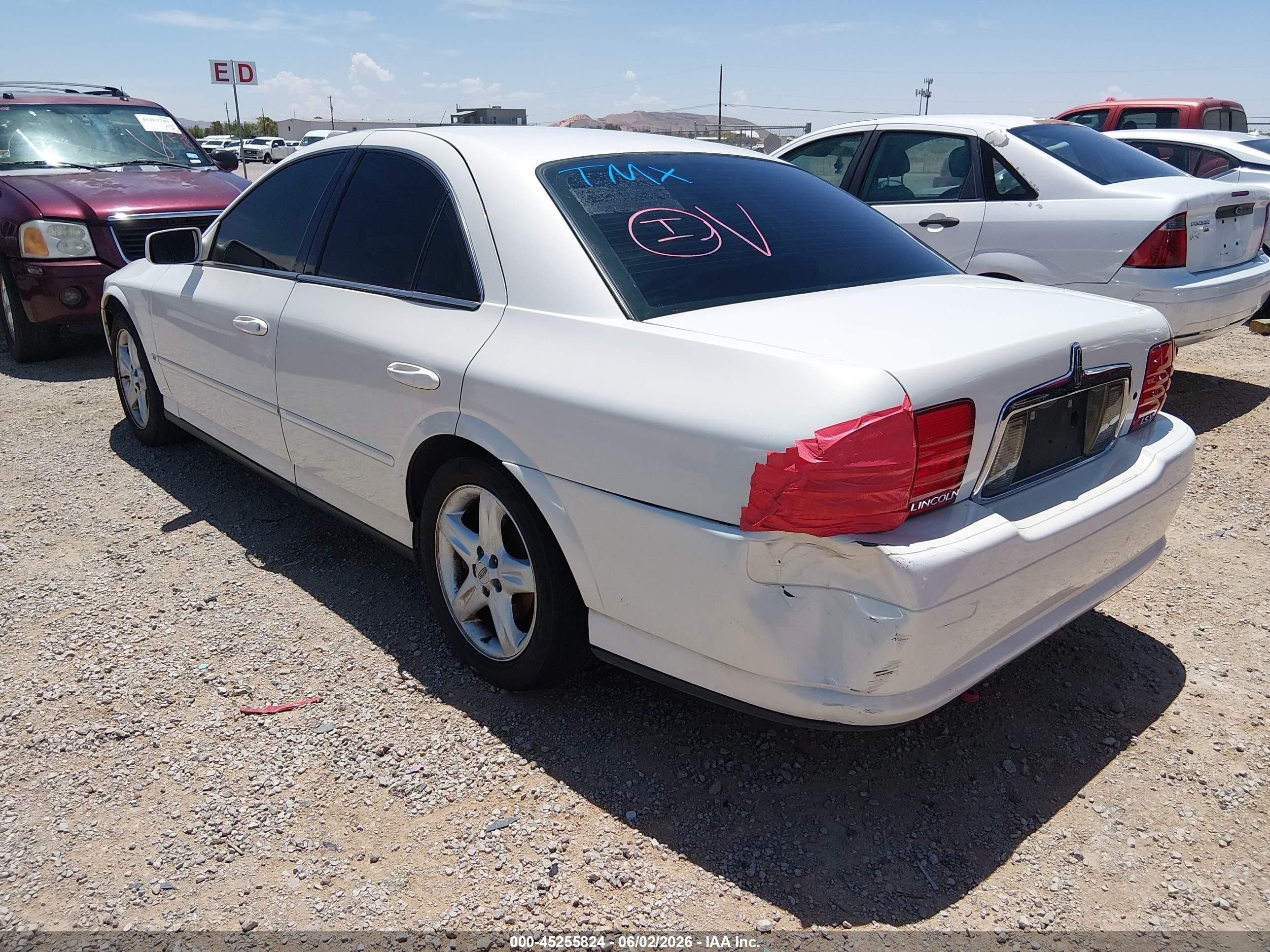 2001 Lincoln Ls V8 Auto White vin: 1LNHM87A41Y605030