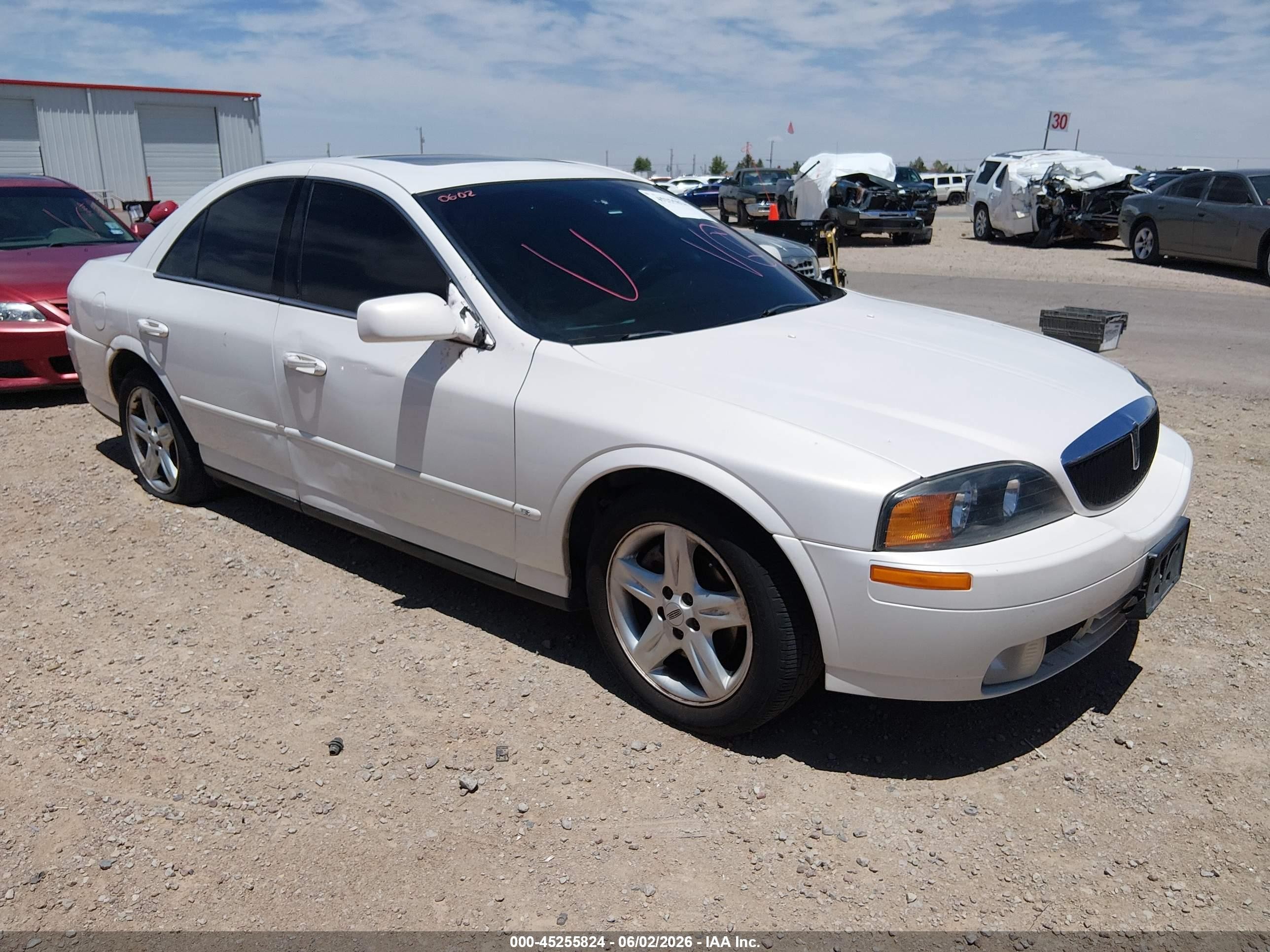 2001 Lincoln Ls V8 Auto White vin: 1LNHM87A41Y605030