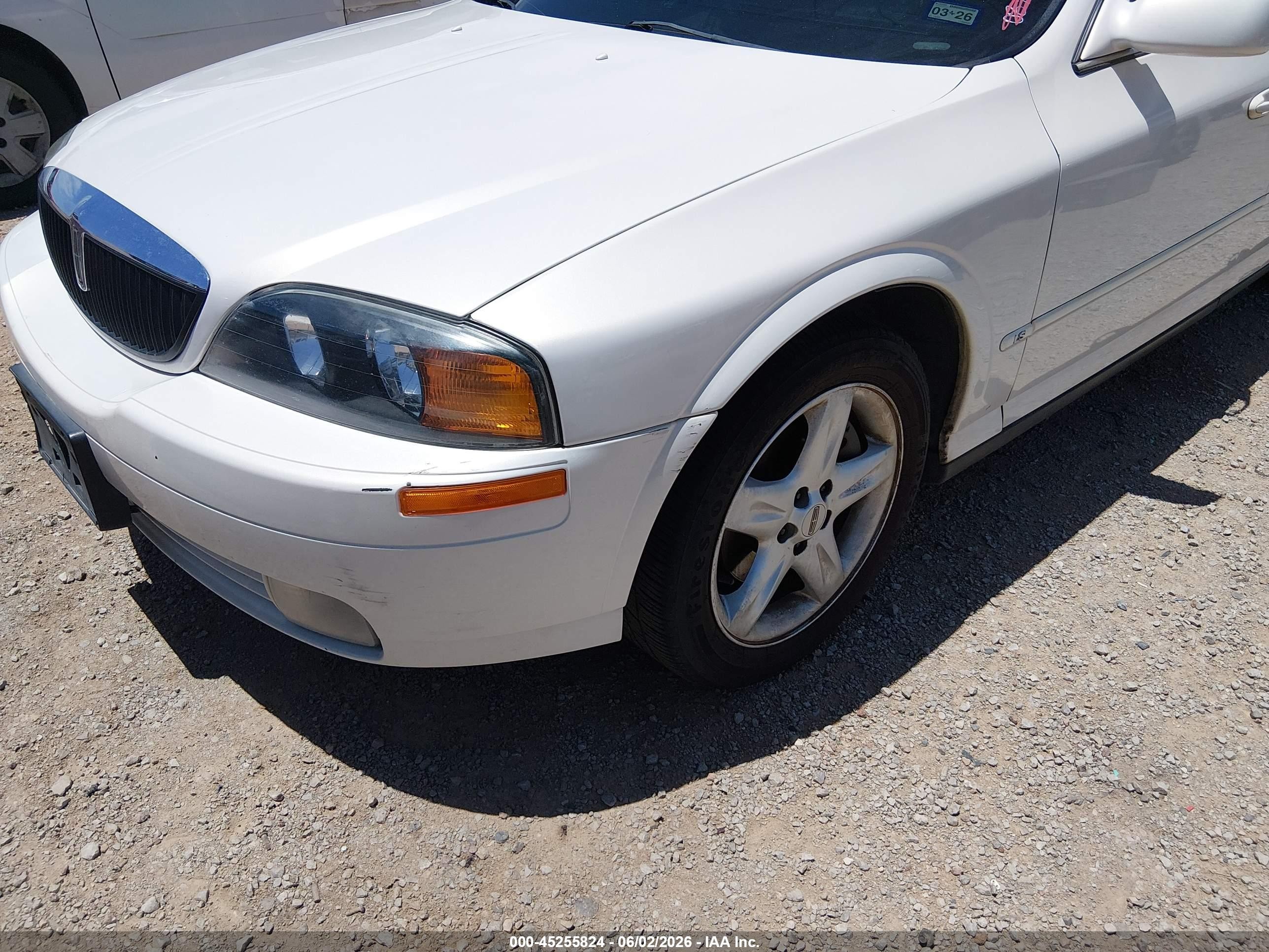 2001 Lincoln Ls V8 Auto White vin: 1LNHM87A41Y605030