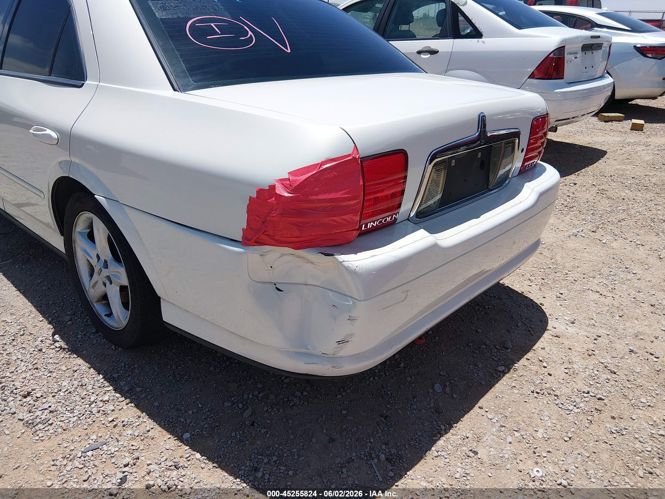 2001 Lincoln Ls V8 Auto White vin: 1LNHM87A41Y605030