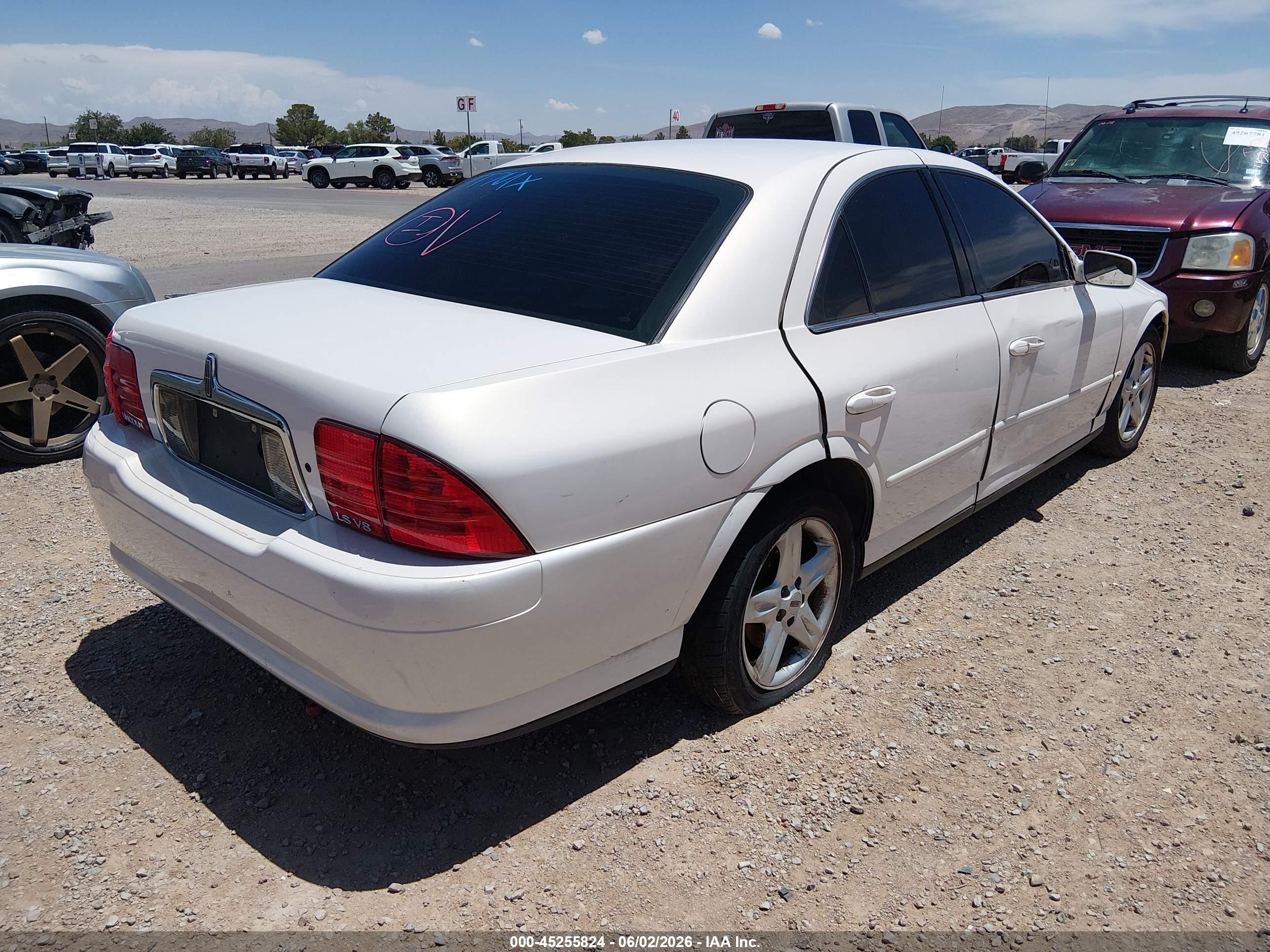 2001 Lincoln Ls V8 Auto White vin: 1LNHM87A41Y605030
