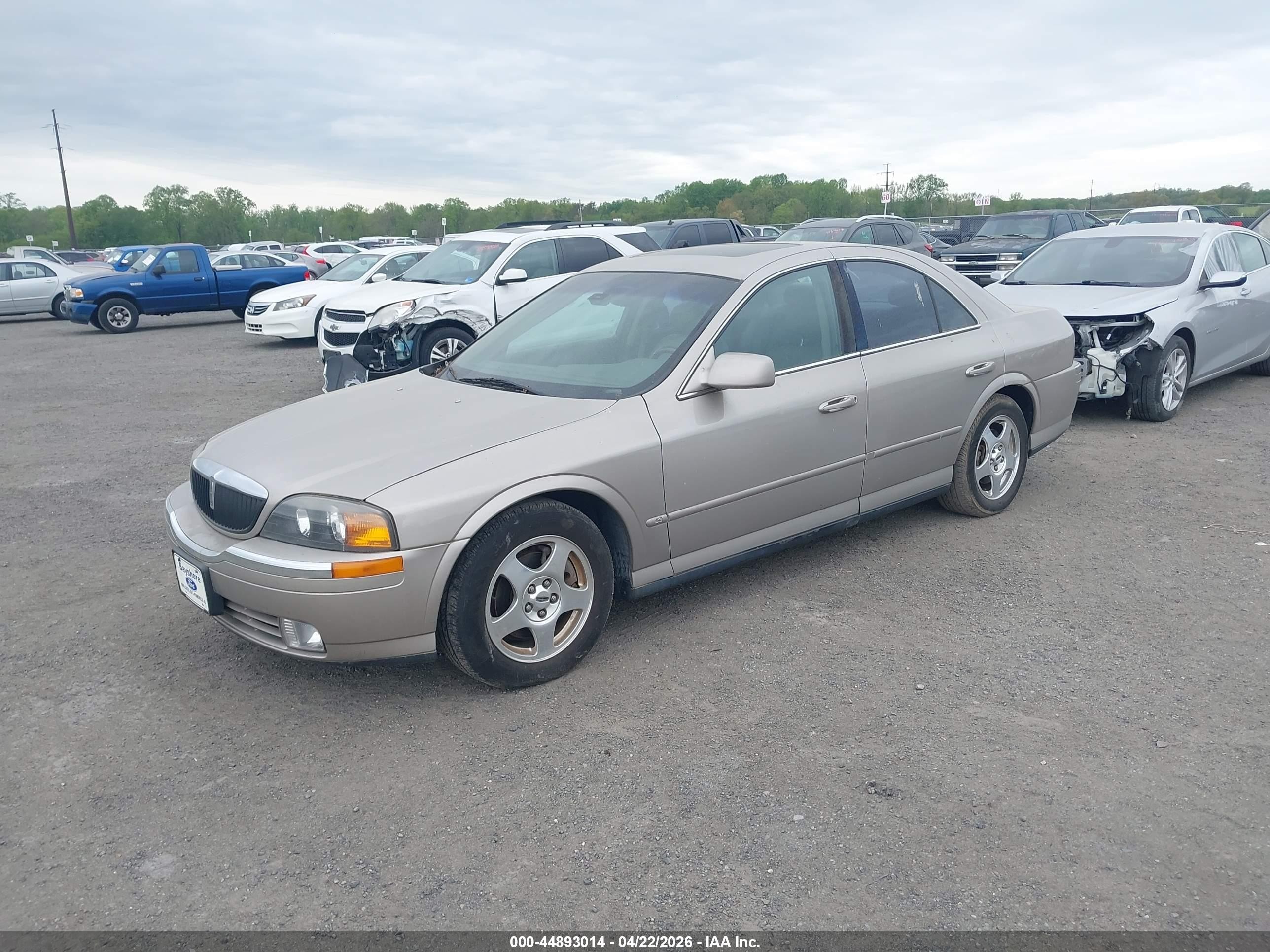 2000 Lincoln Ls V8 Auto Gold vin: 1LNHM87A6YY757787