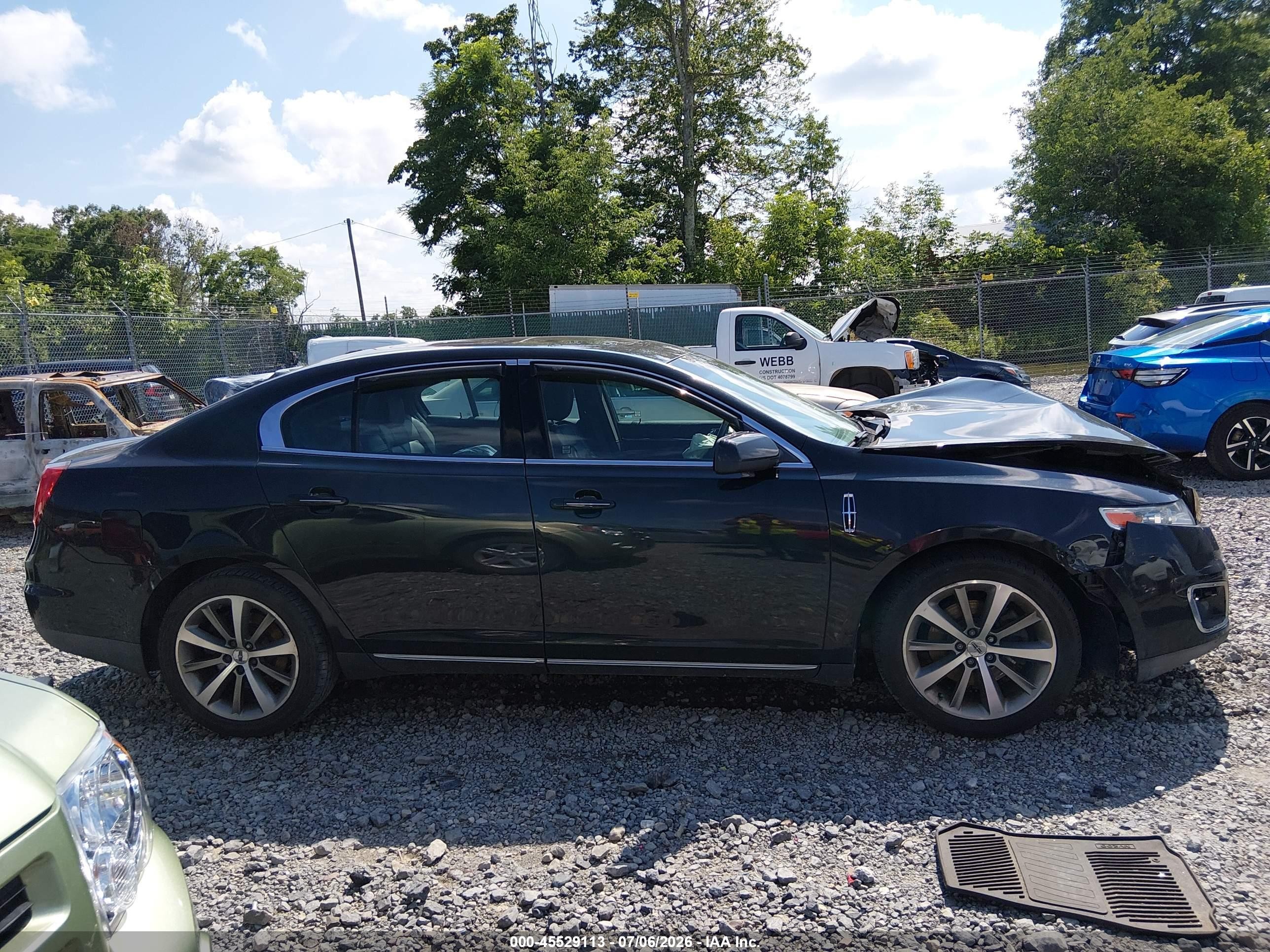 2009 Lincoln Mks   Черный vin: 1LNHM93R39G622212