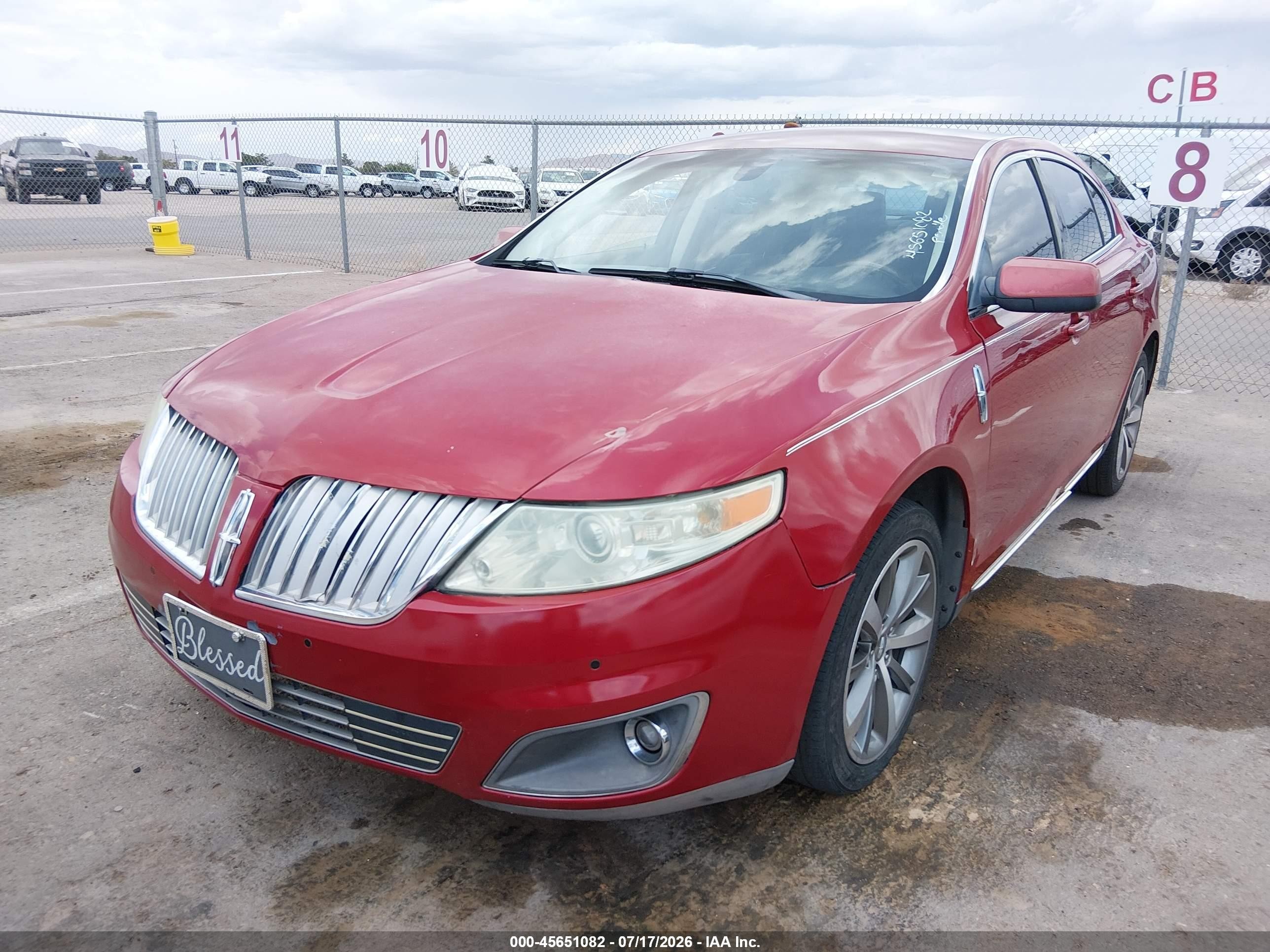 2009 Lincoln Mks   Red vin: 1LNHM93R69G609163