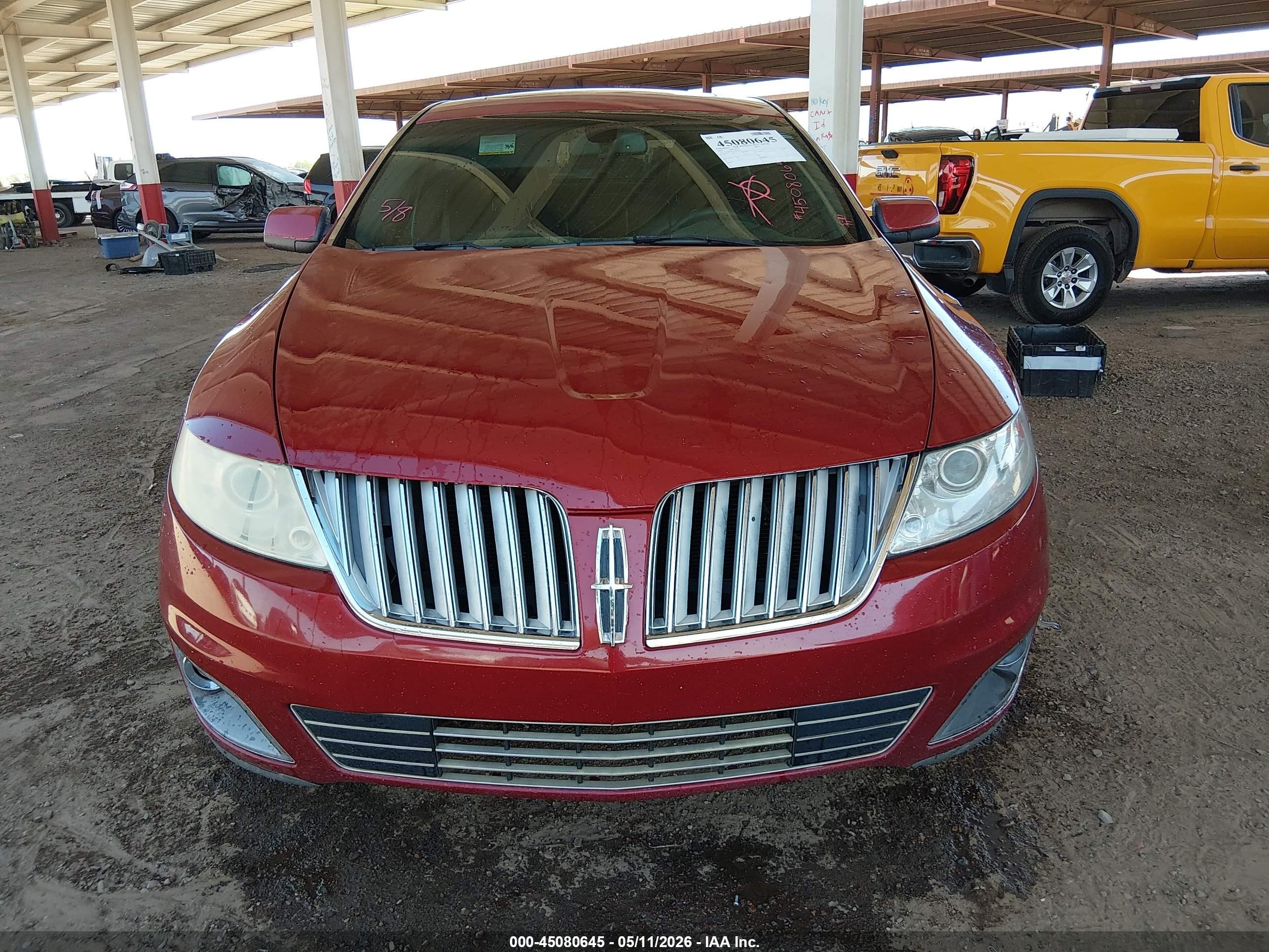 2009 Lincoln Mks   Maroon vin: 1LNHM93R79G611567