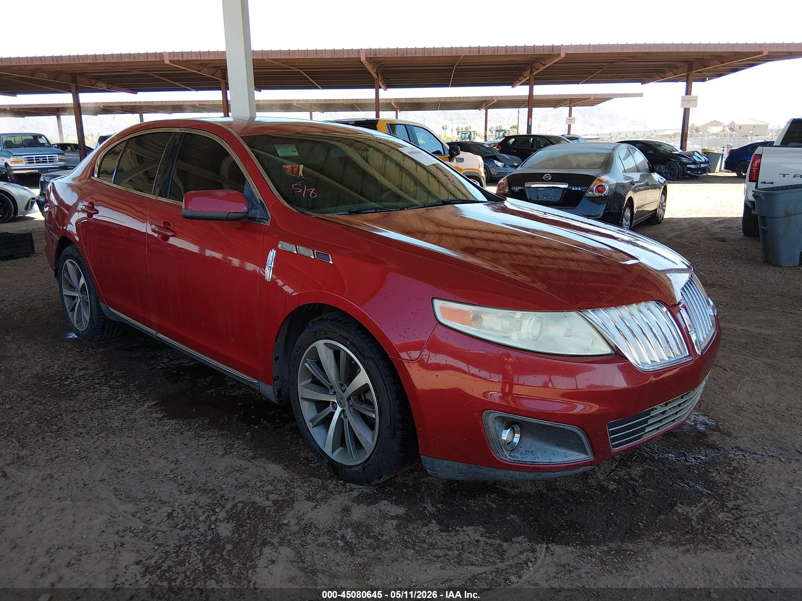 2009 Lincoln Mks   Maroon vin: 1LNHM93R79G611567