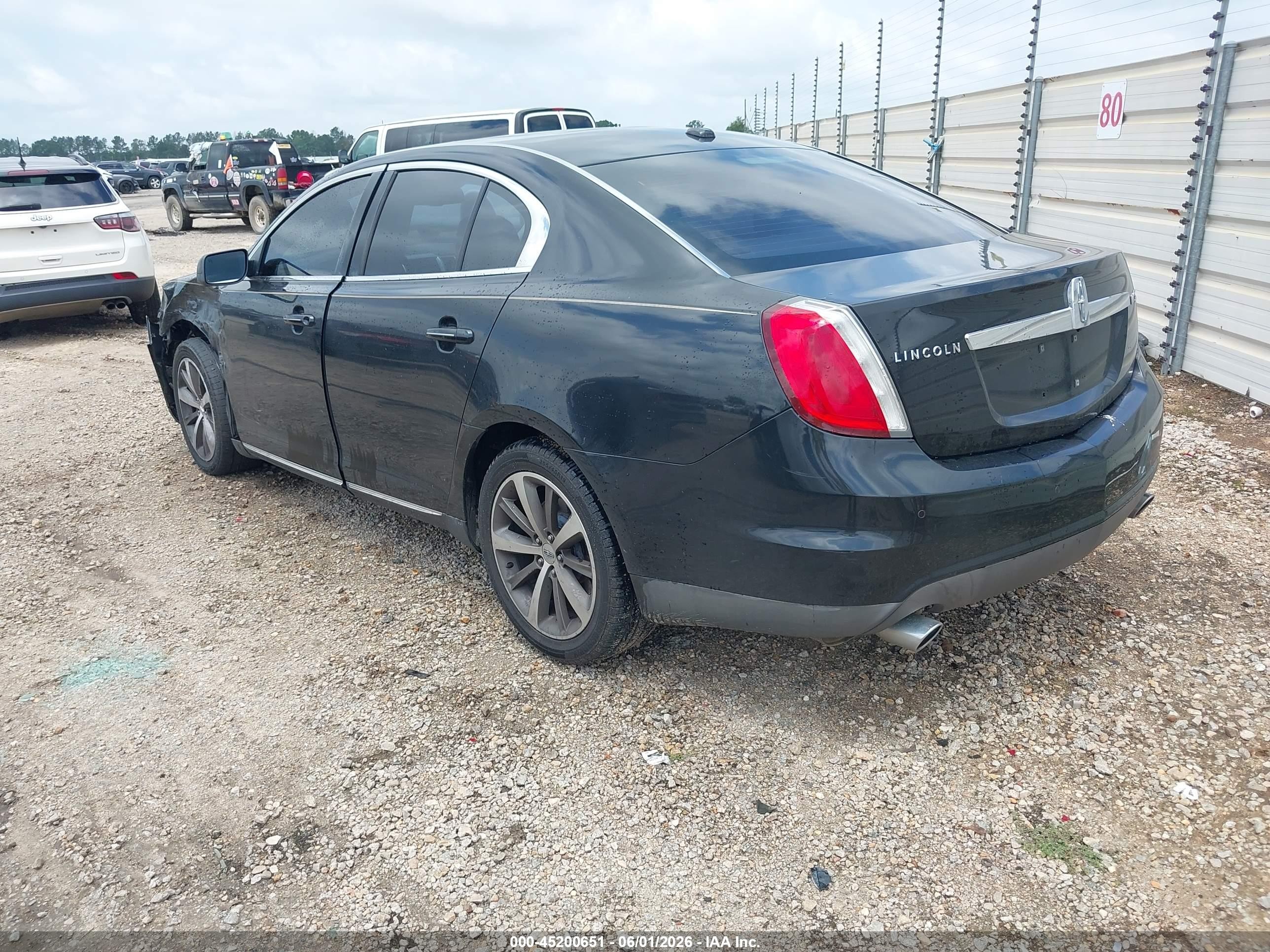 2009 Lincoln Mks   Black vin: 1LNHM93RX9G601244