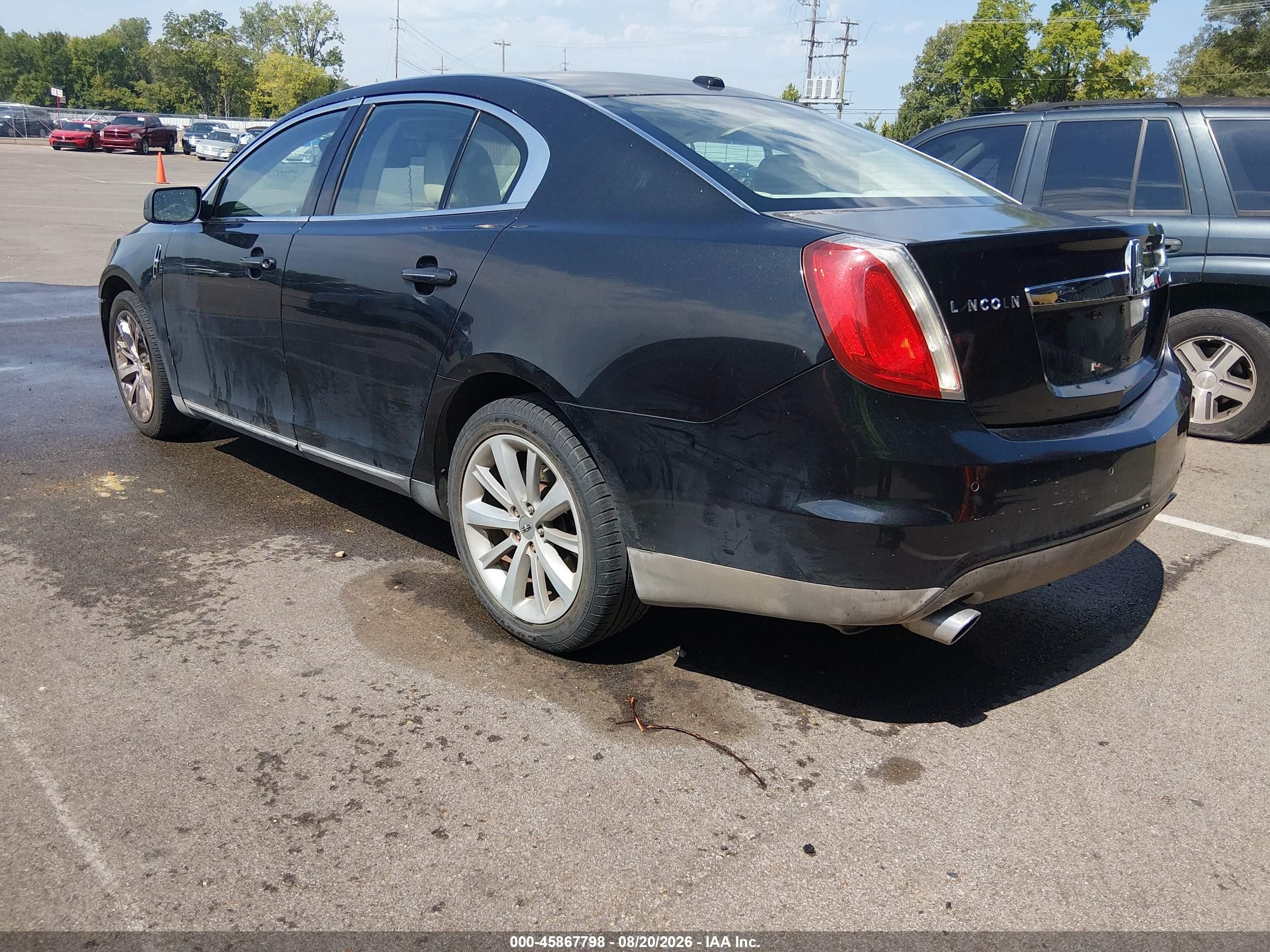 2009 Lincoln Mks   Black vin: 1LNHM93RX9G621378