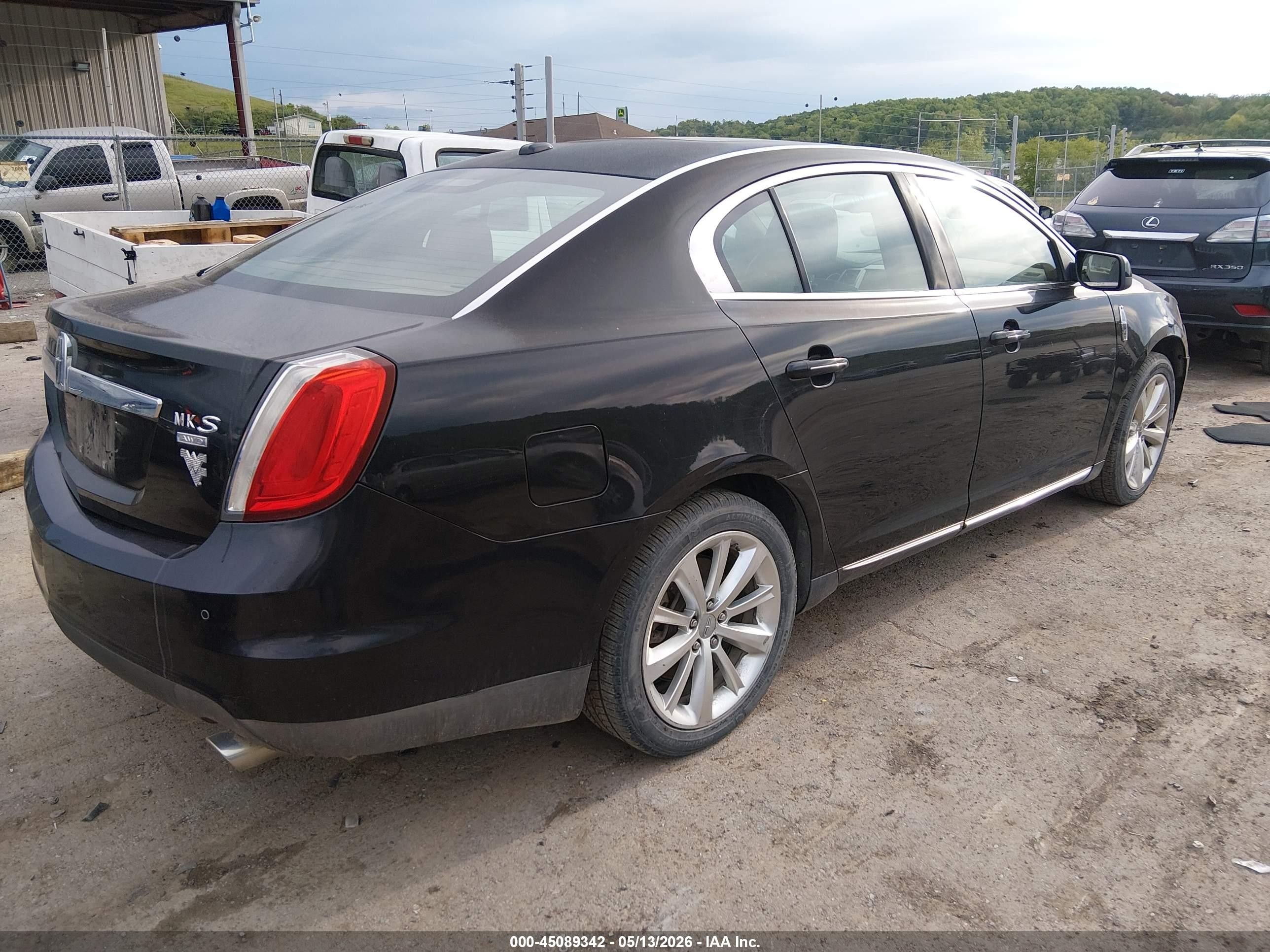 2009 Lincoln Mks Черный vin: 1LNHM94R19G604547