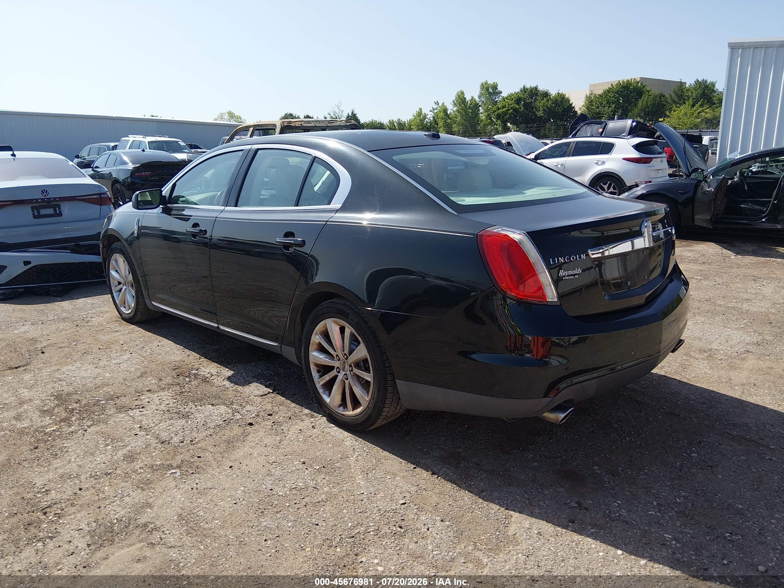 2009 Lincoln Mks   Черный vin: 1LNHM94R99G607034