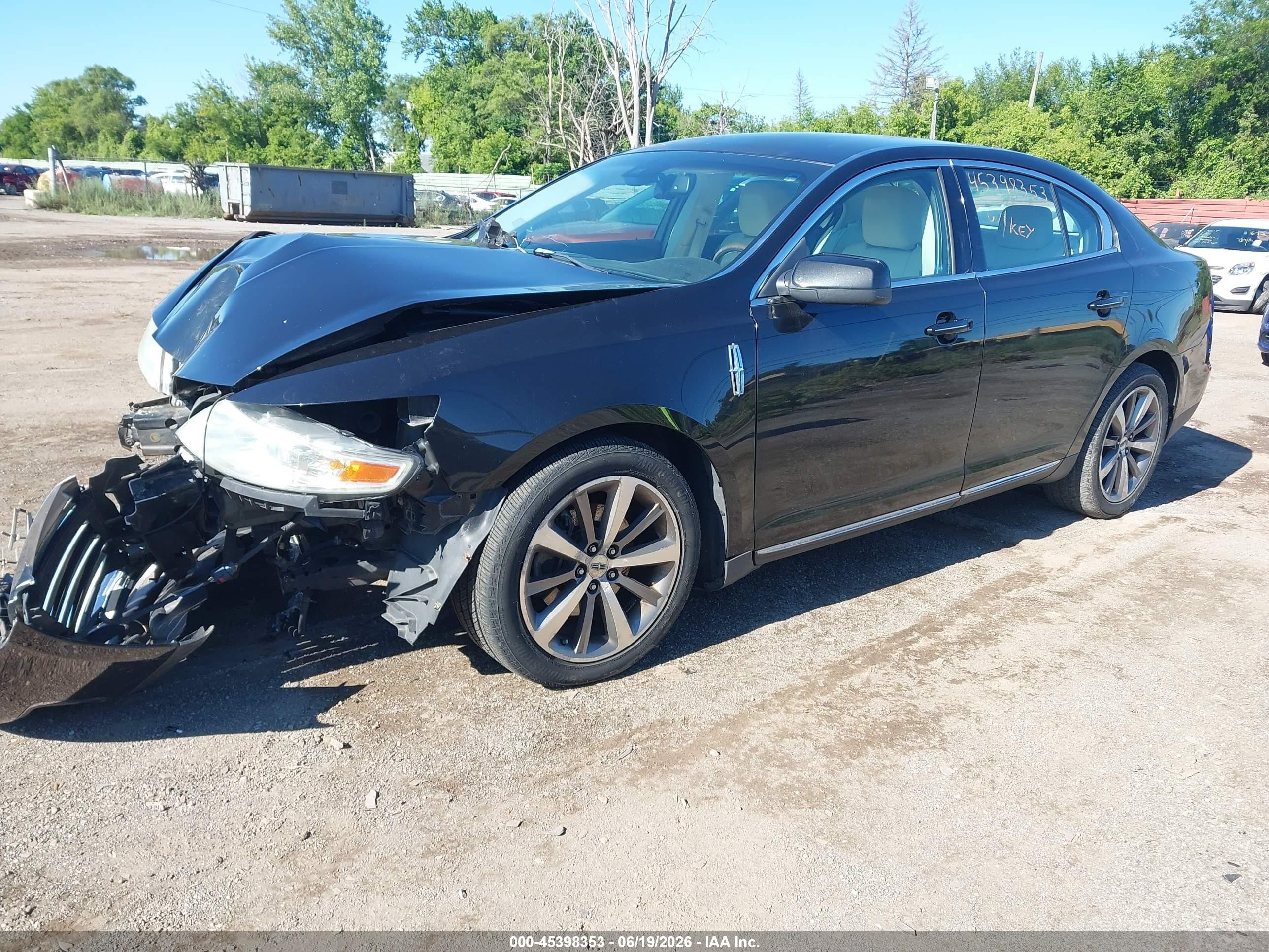 2009 Lincoln Mks   Black vin: 1LNHM94RX9G600433