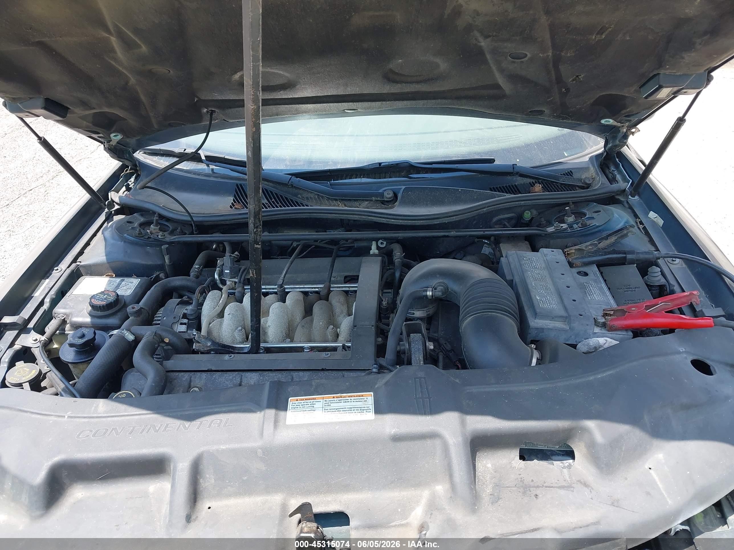 2000 Lincoln Continental Black vin: 1LNHM97V0YY764291