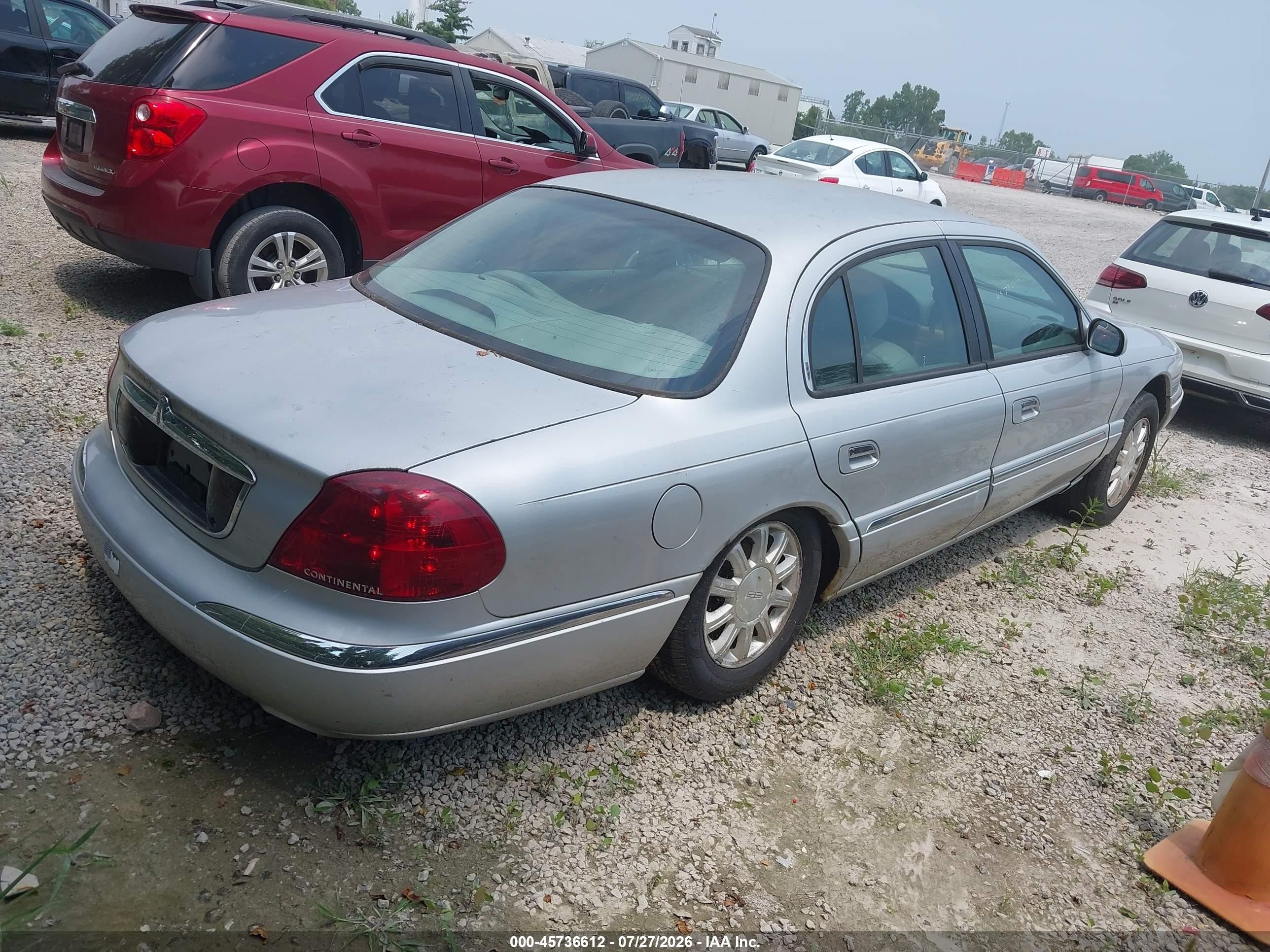2000 Lincoln Continental   Gray vin: 1LNHM97V0YY814655