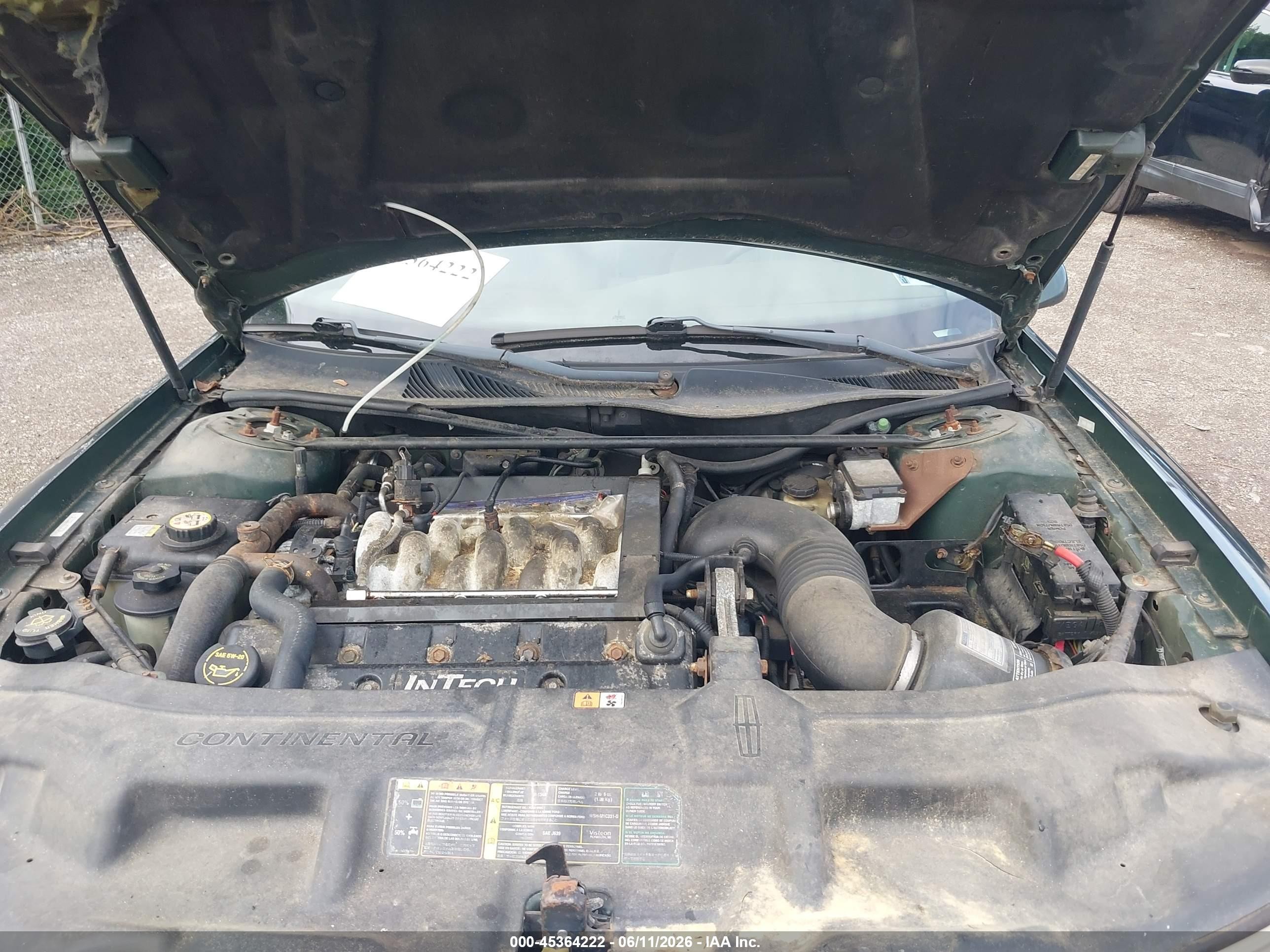 2001 Lincoln Continental   Green vin: 1LNHM97V71Y695850