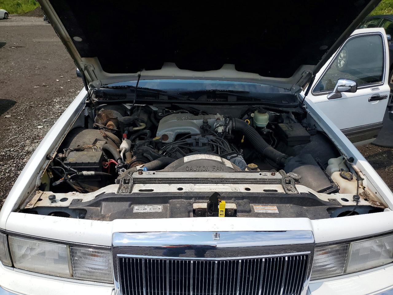 1990 Lincoln Town Car White vin: 1LNLM81F1LY743531