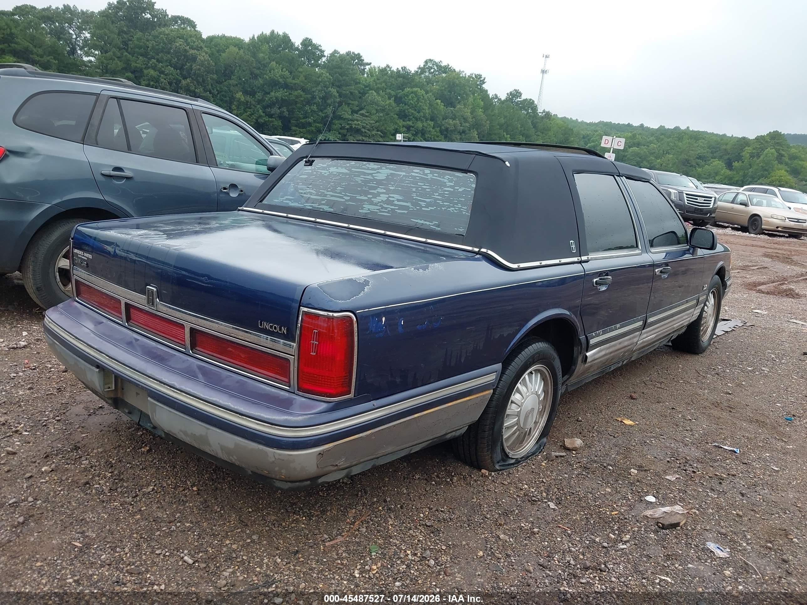 1995 Lincoln Town Car Signature/spinnaker Blue vin: 1LNLM82W9SY725940