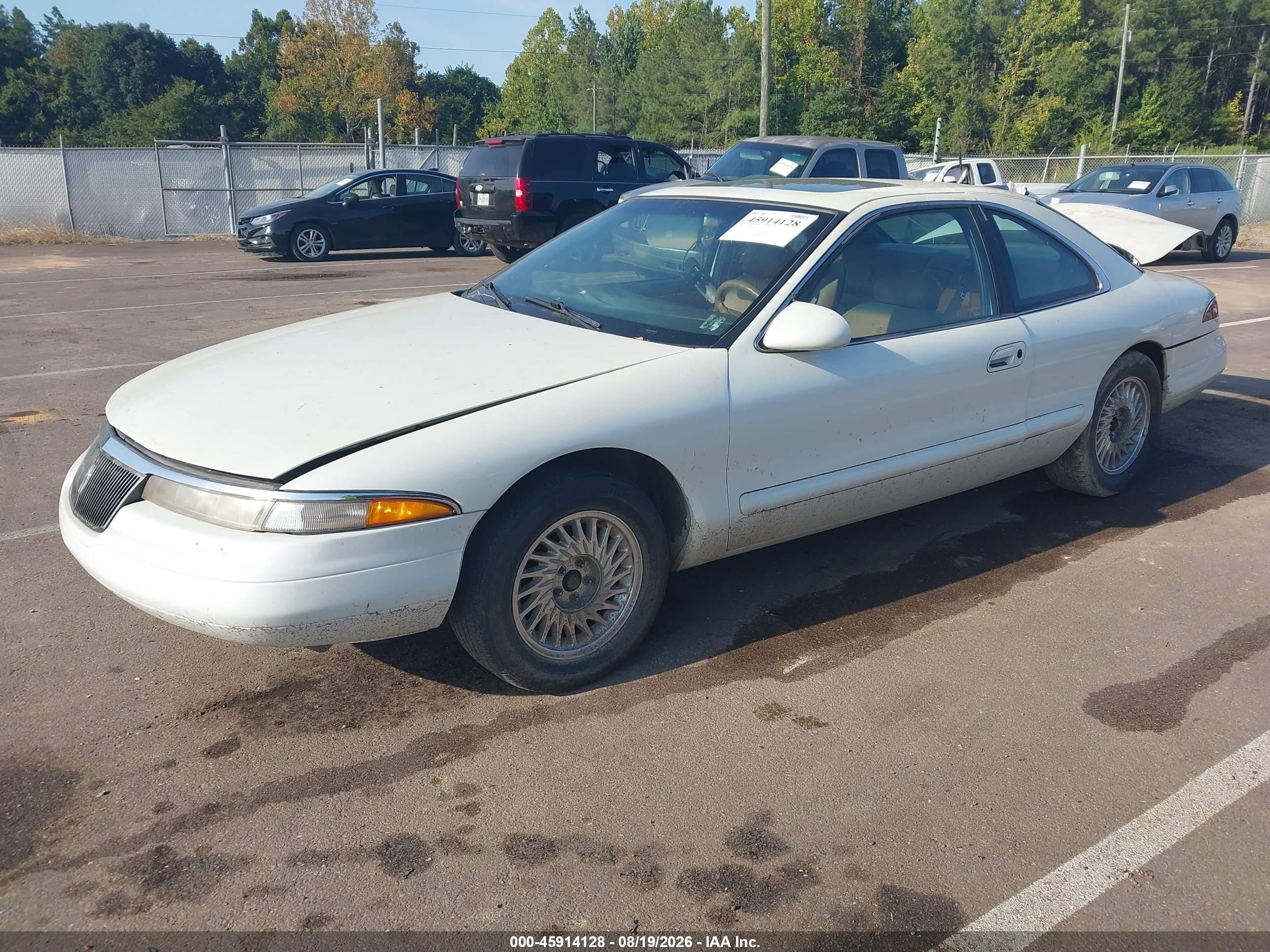 1996 Lincoln Mark Viii Lsc/diamond Anniversary White vin: 1LNLM91V1TY709974