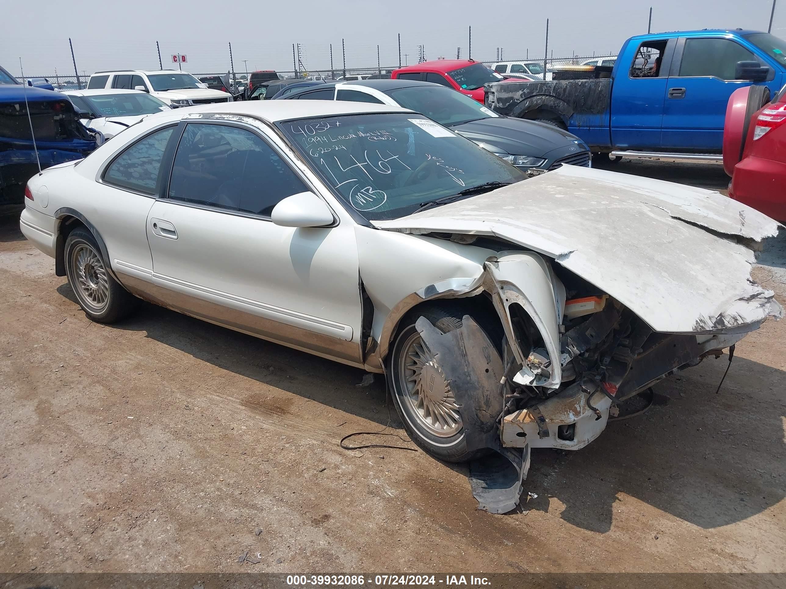 1994 Lincoln Mark Viii   White vin: 1LNLM91V9RY641464
