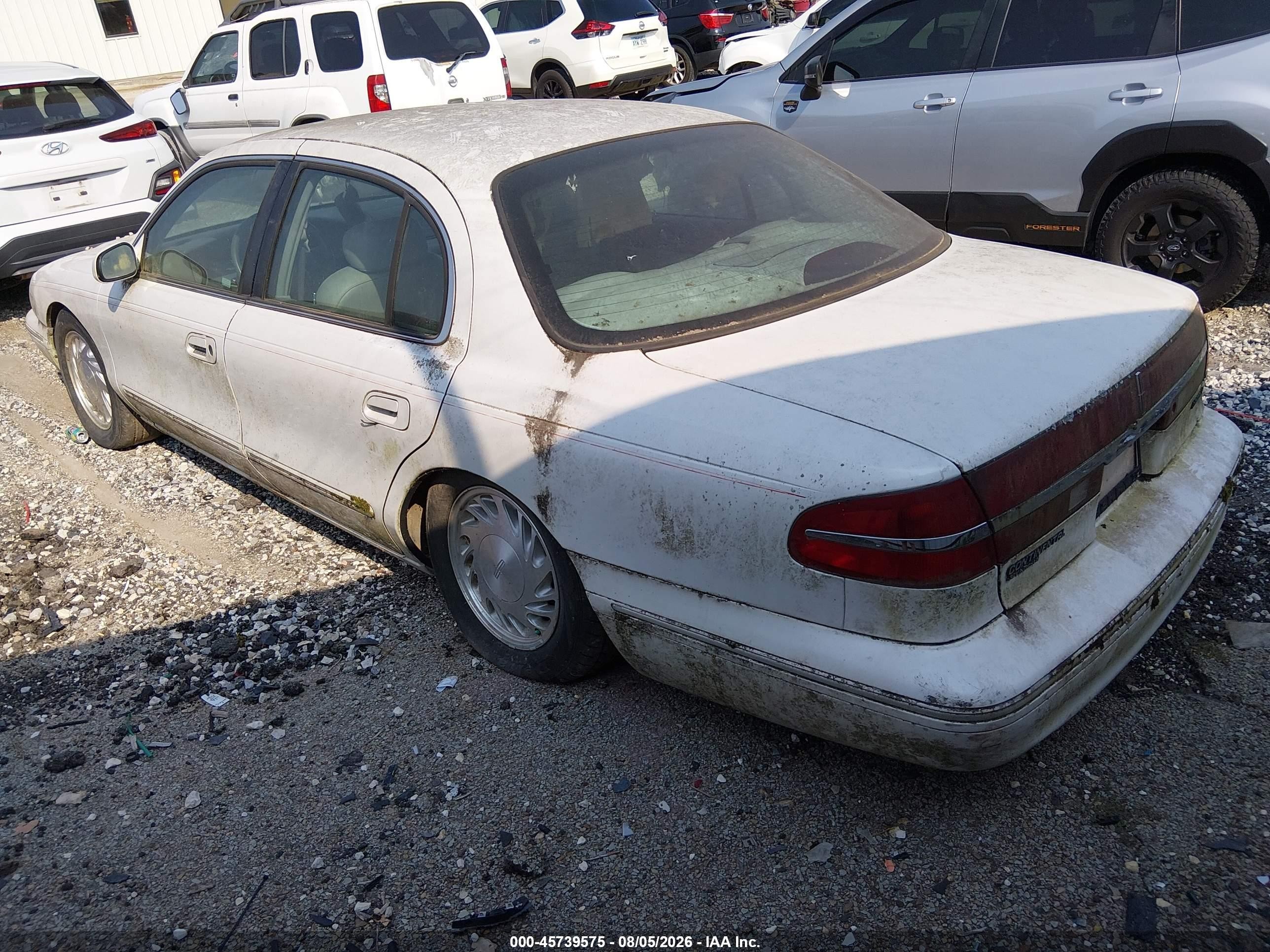 1996 Lincoln Continental Diamond Annive/spinnaker White vin: 1LNLM97V5TY733931