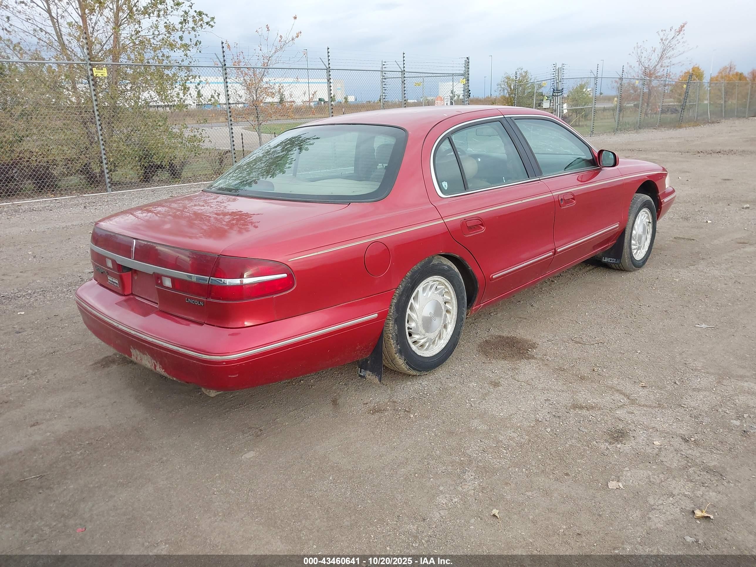1996 Lincoln Continental Diamond Annive/spinnaker Maroon vin: 1LNLM97V6TY695111