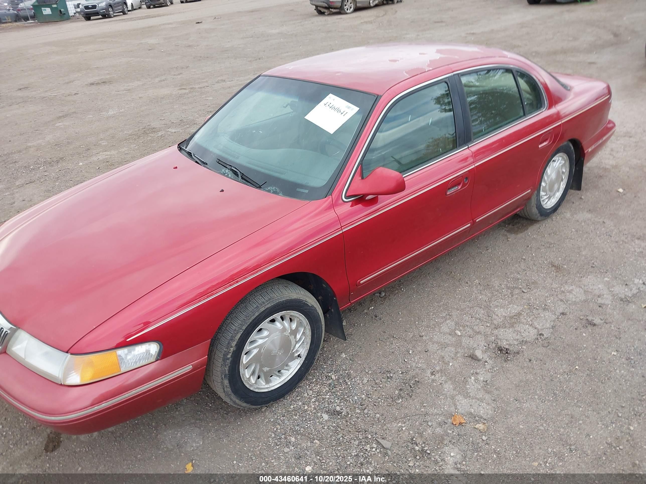1996 Lincoln Continental Diamond Annive/spinnaker Maroon vin: 1LNLM97V6TY695111