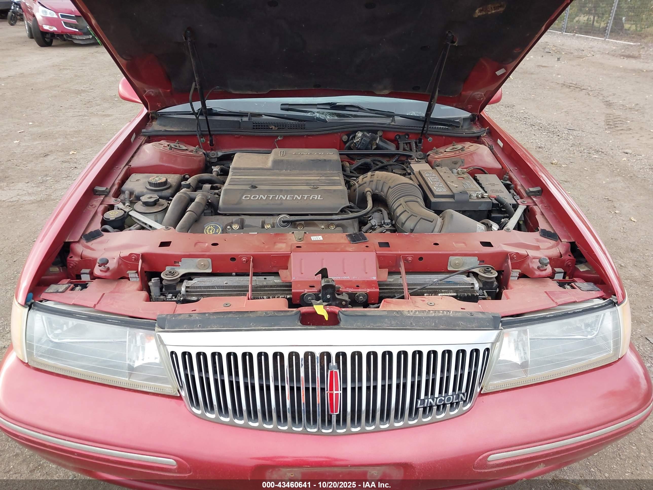 1996 Lincoln Continental Diamond Annive/spinnaker Maroon vin: 1LNLM97V6TY695111