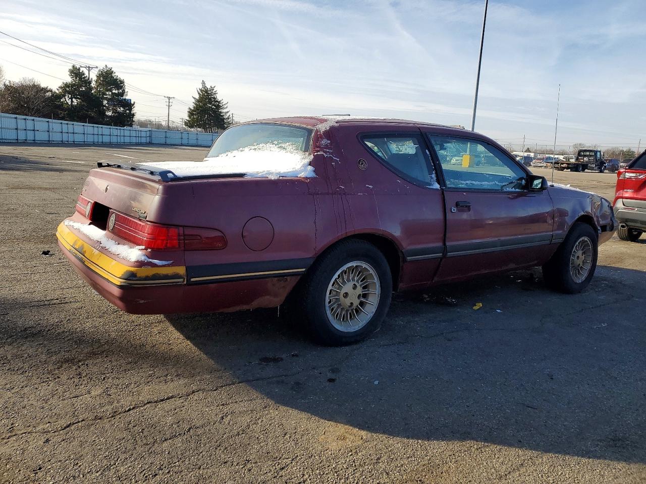 1987 Mercury Cougar Ls Burgundy vin: 1MEBM60F2HH688499