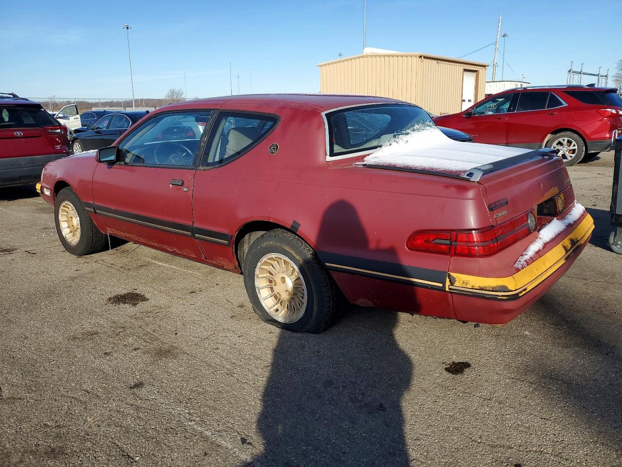 1987 Mercury Cougar Ls Burgundy vin: 1MEBM60F2HH688499