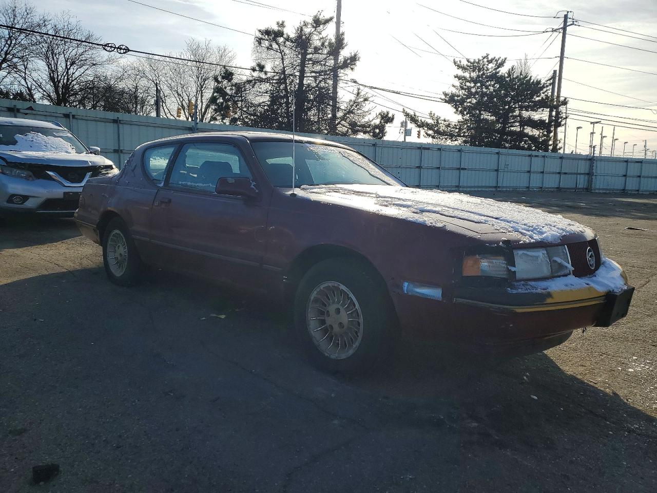 1987 Mercury Cougar Ls Burgundy vin: 1MEBM60F2HH688499