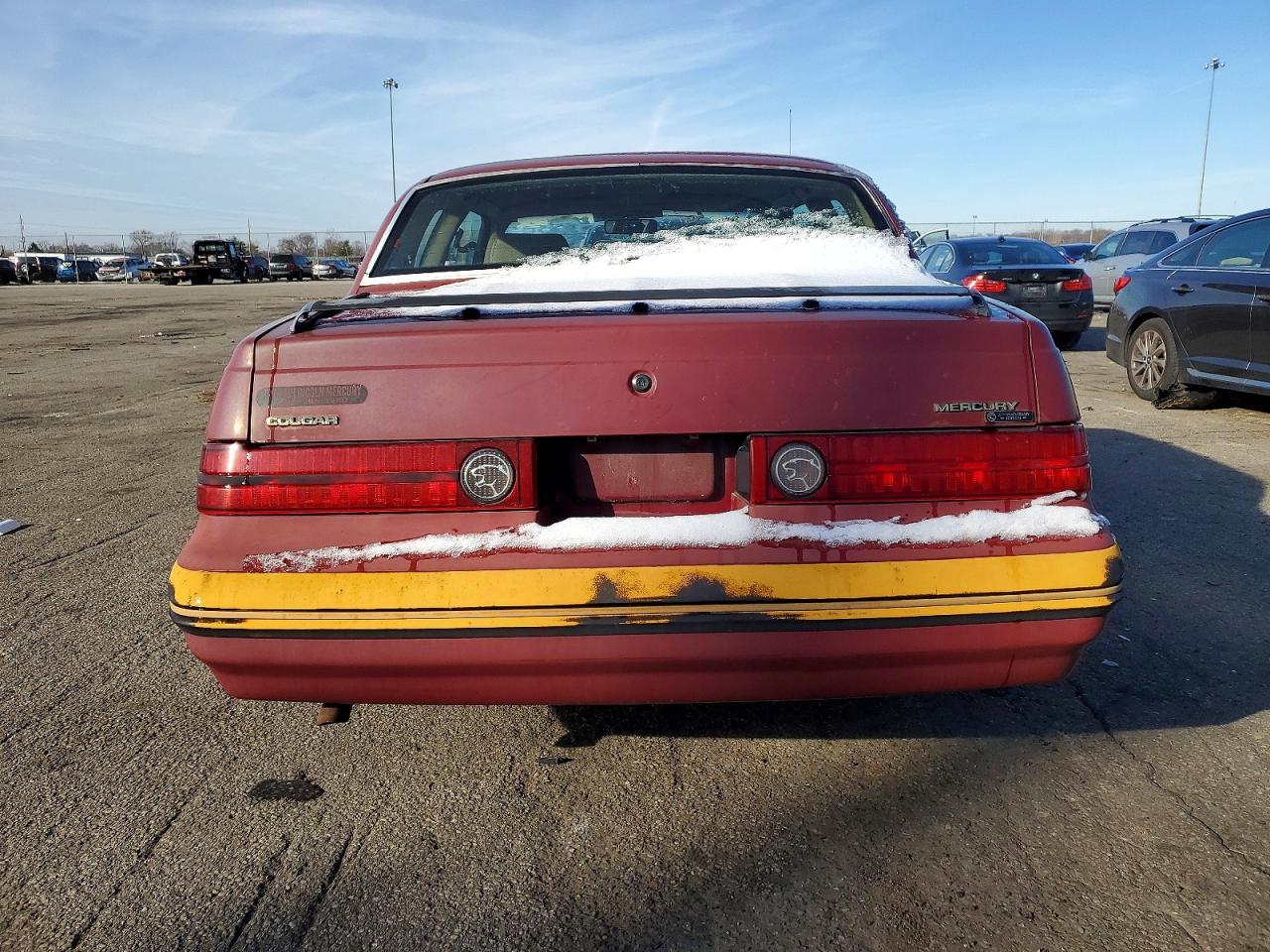 1987 Mercury Cougar Ls Burgundy vin: 1MEBM60F2HH688499