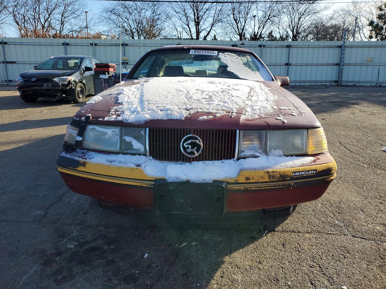 1987 Mercury Cougar Ls Burgundy vin: 1MEBM60F2HH688499