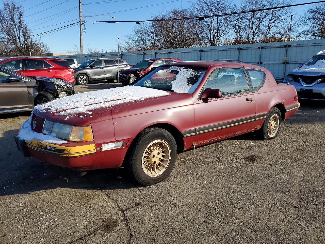 1987 Mercury Cougar Ls Burgundy vin: 1MEBM60F2HH688499