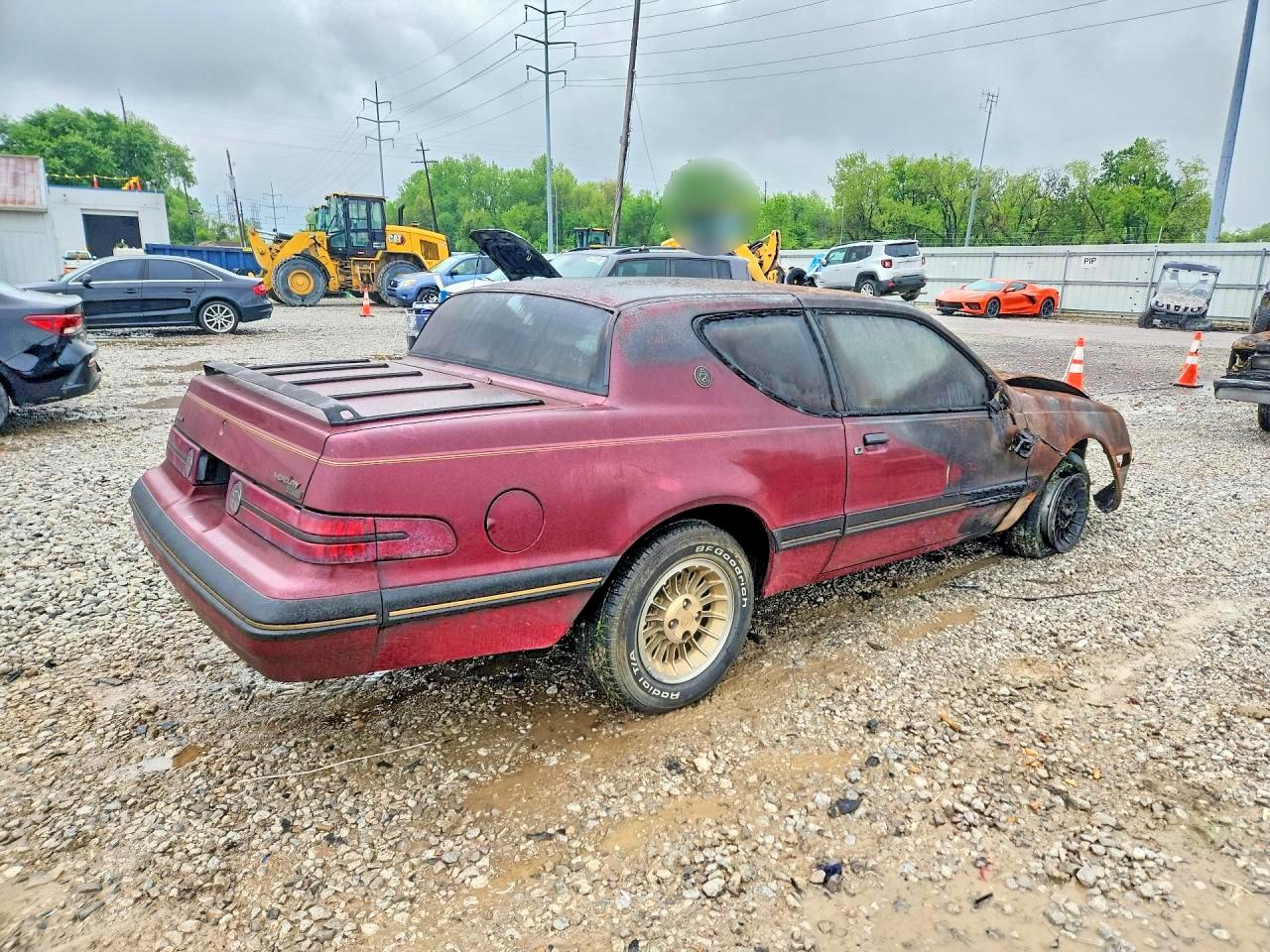 1987 Mercury Cougar Ls Burgundy vin: 1MEBM60F3HH691539