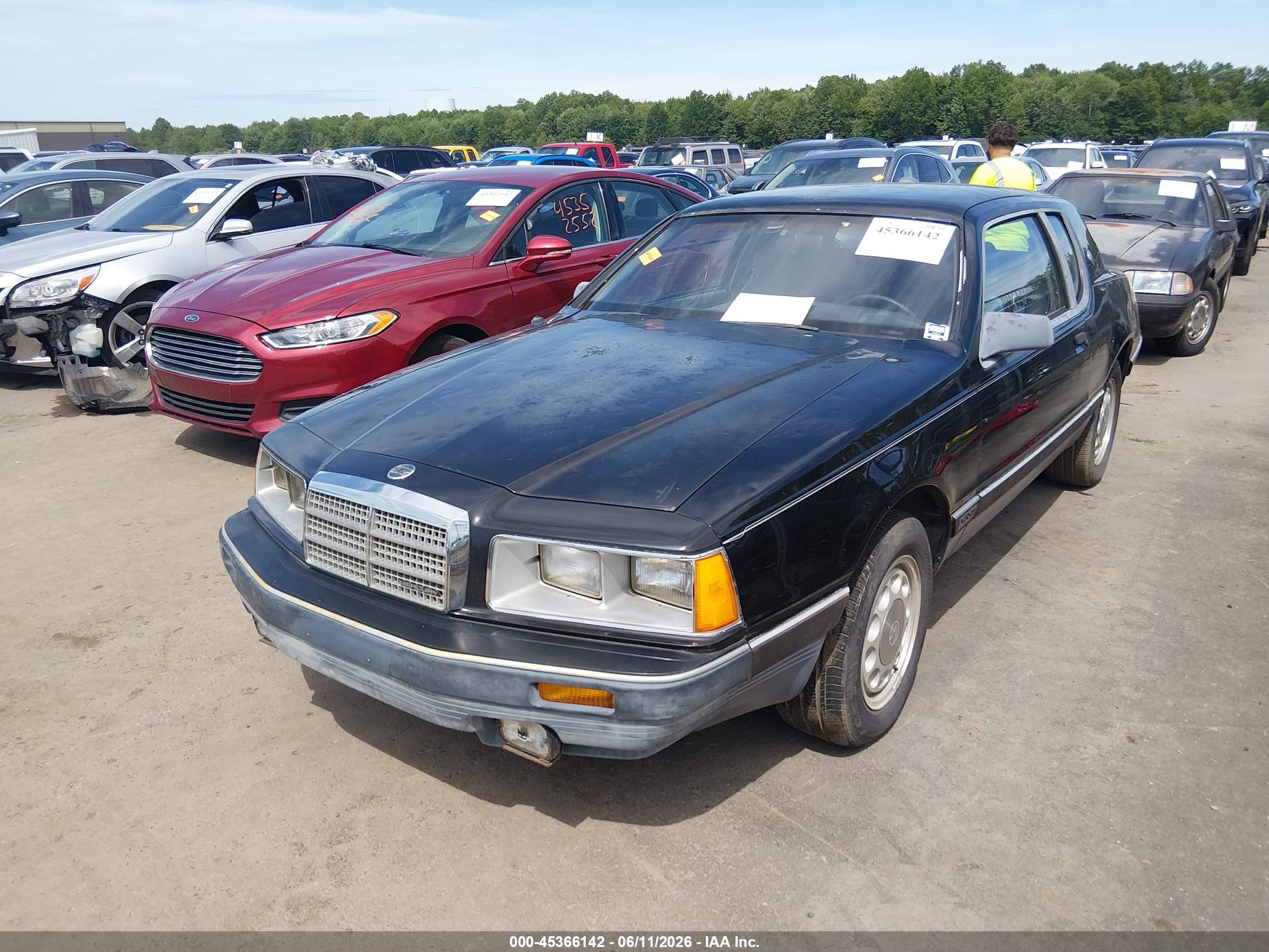 1986 Mercury Cougar   Черный vin: 1MEBP92W6GH689403