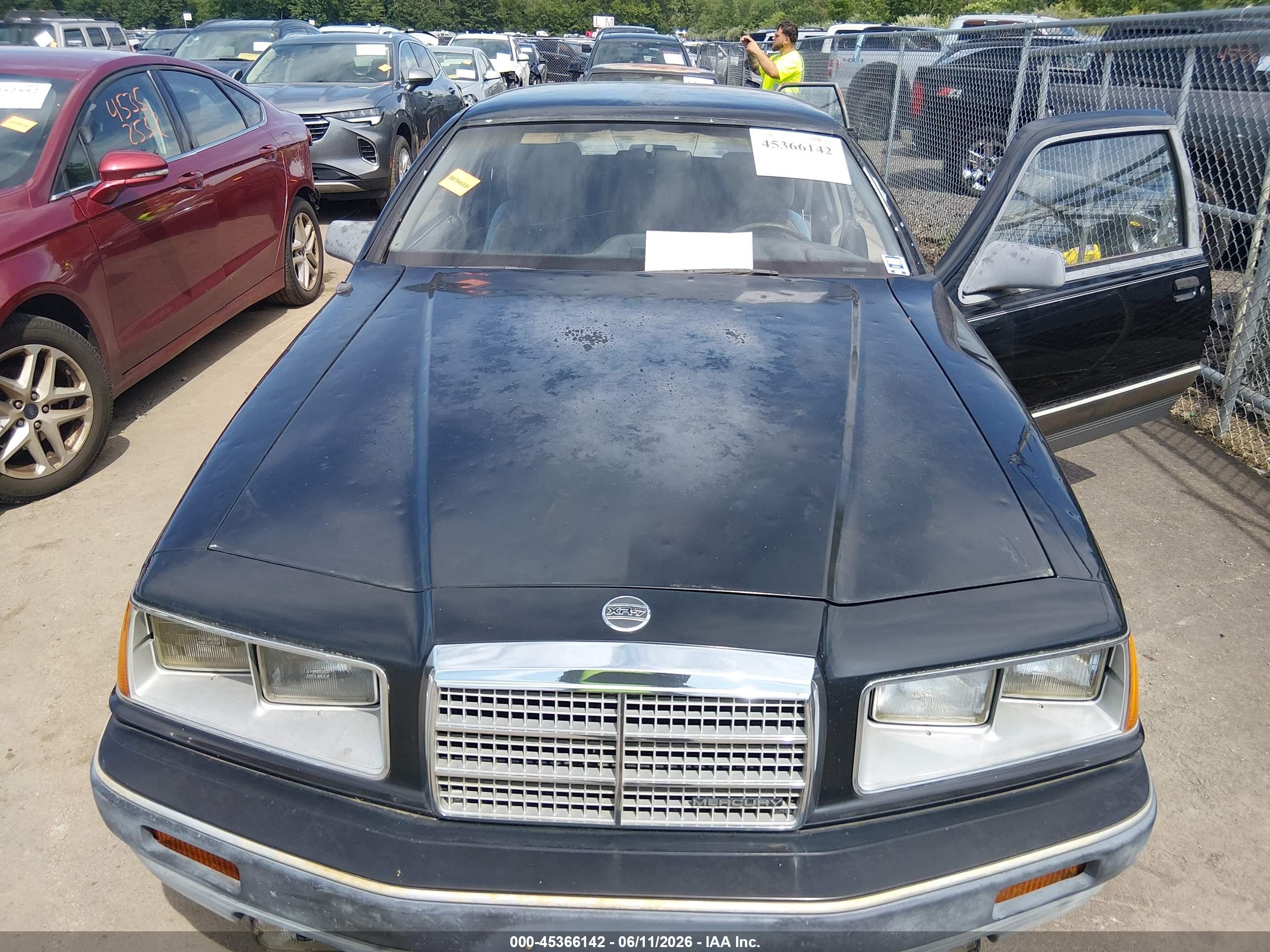 1986 Mercury Cougar   Черный vin: 1MEBP92W6GH689403