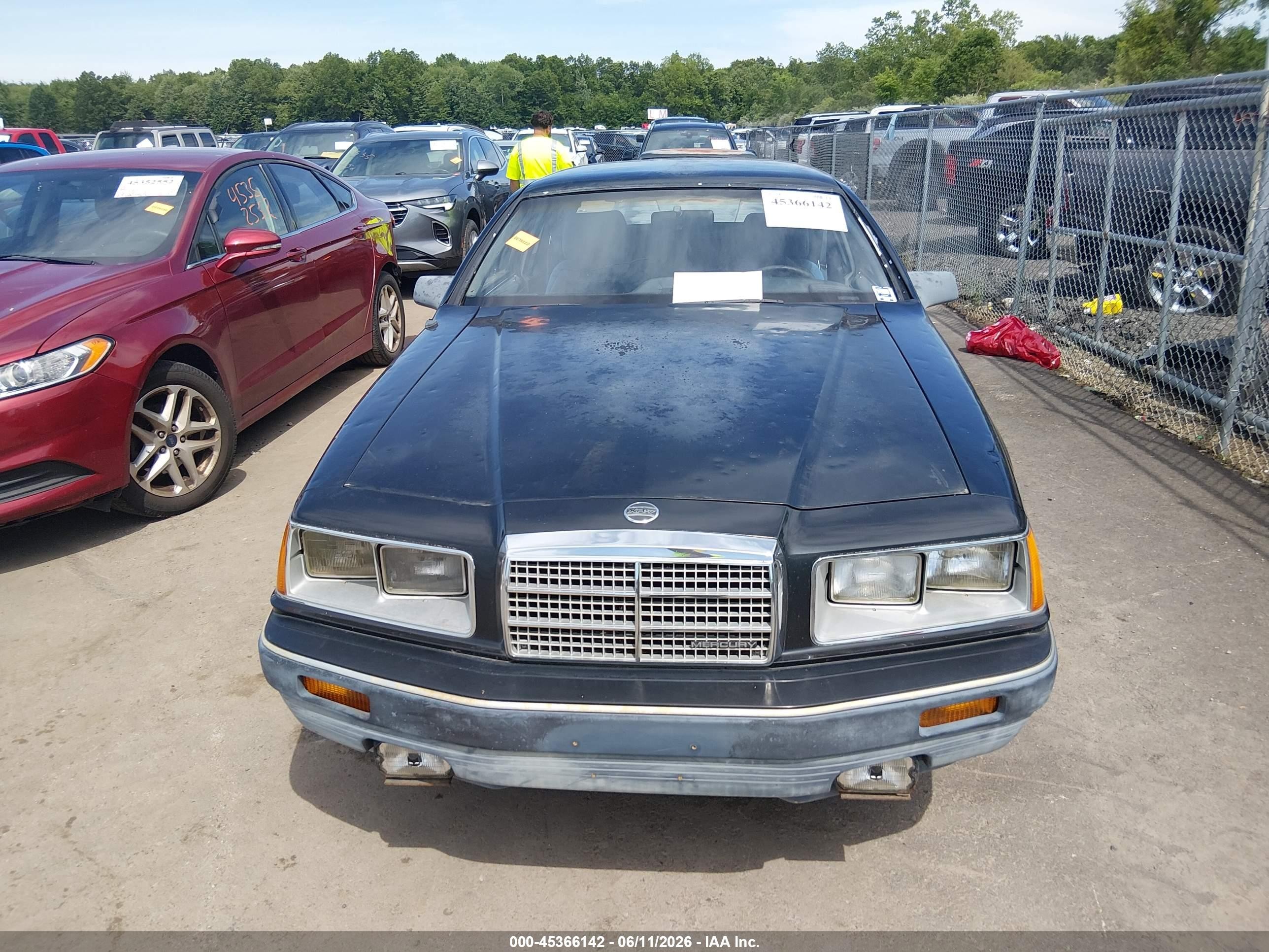 1986 Mercury Cougar   Черный vin: 1MEBP92W6GH689403