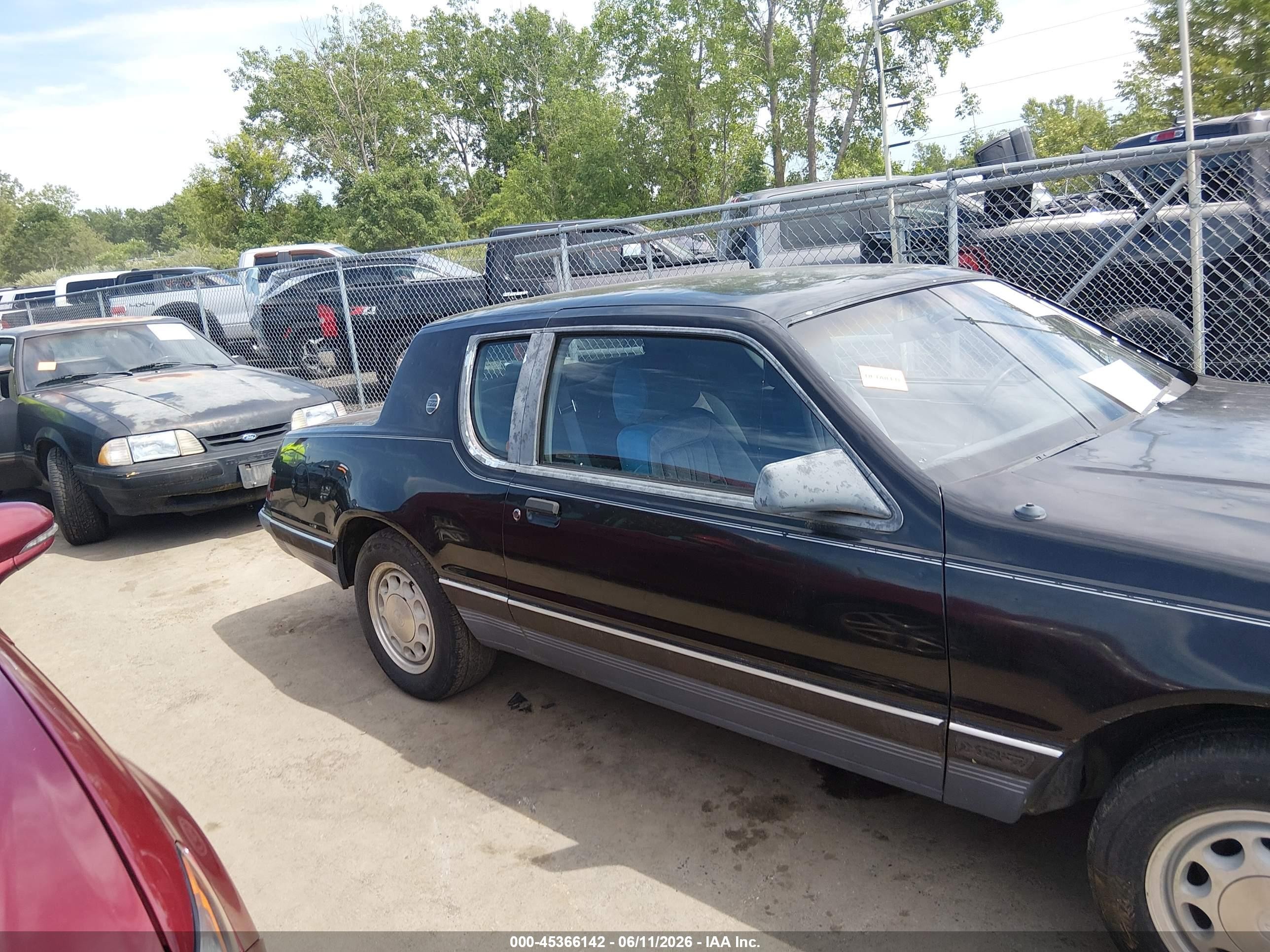 1986 Mercury Cougar   Черный vin: 1MEBP92W6GH689403