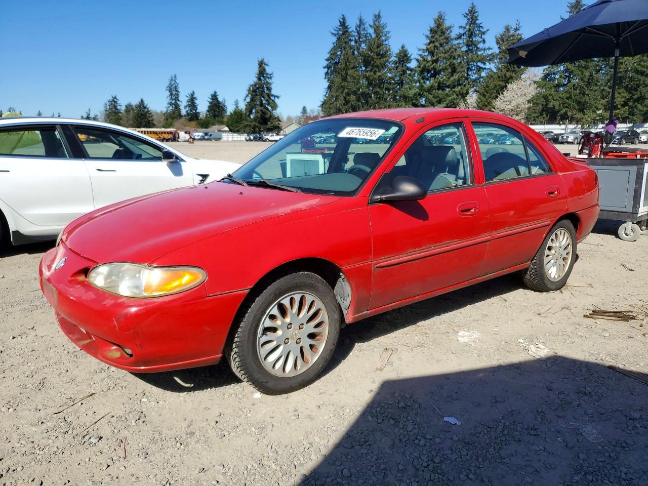 1999 Mercury Tracer Ls Red vin: 1MEFM13P3XW614110