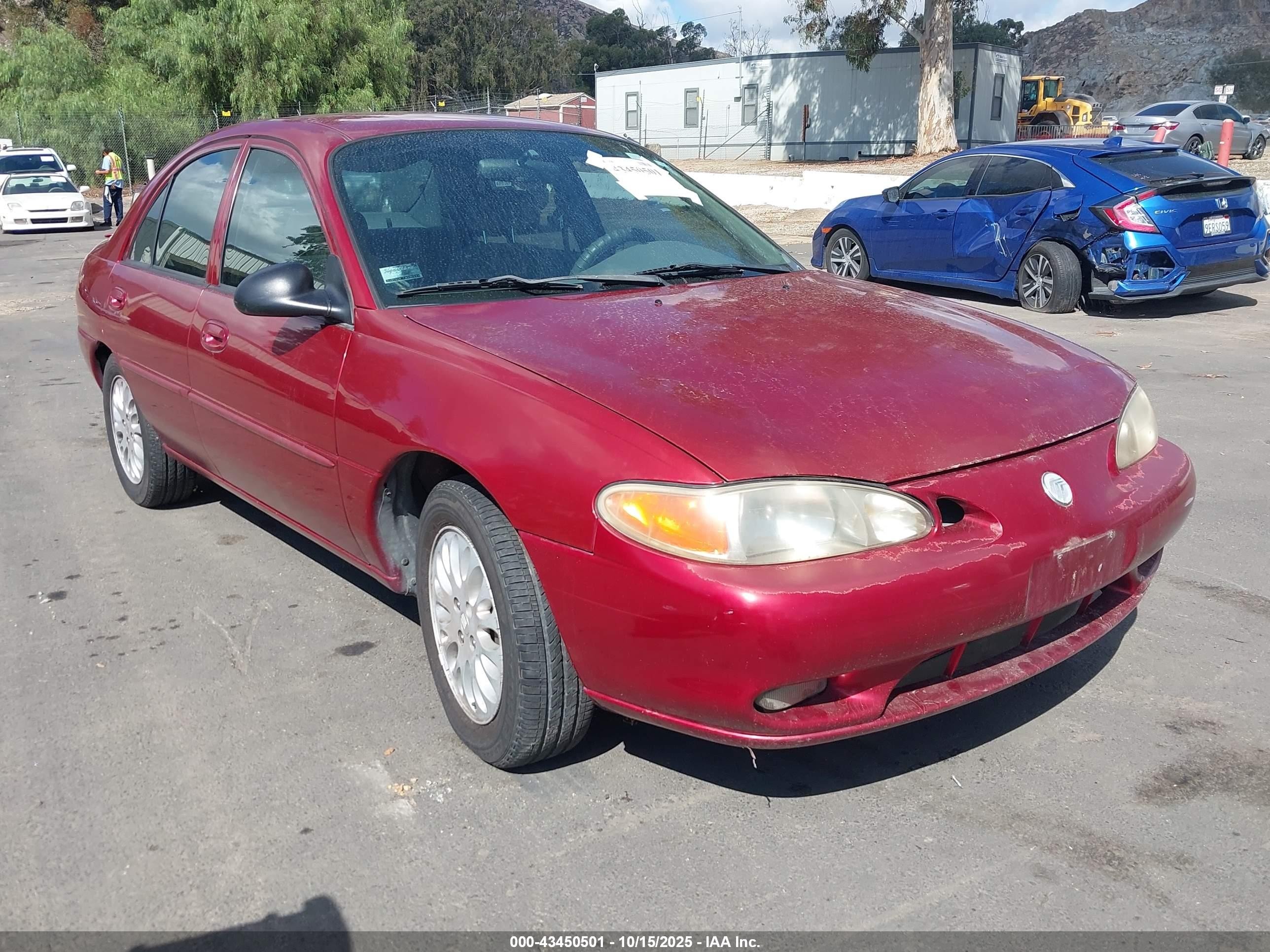 1999 Mercury Tracer Ls Red vin: 1MEFM13P9XW621255