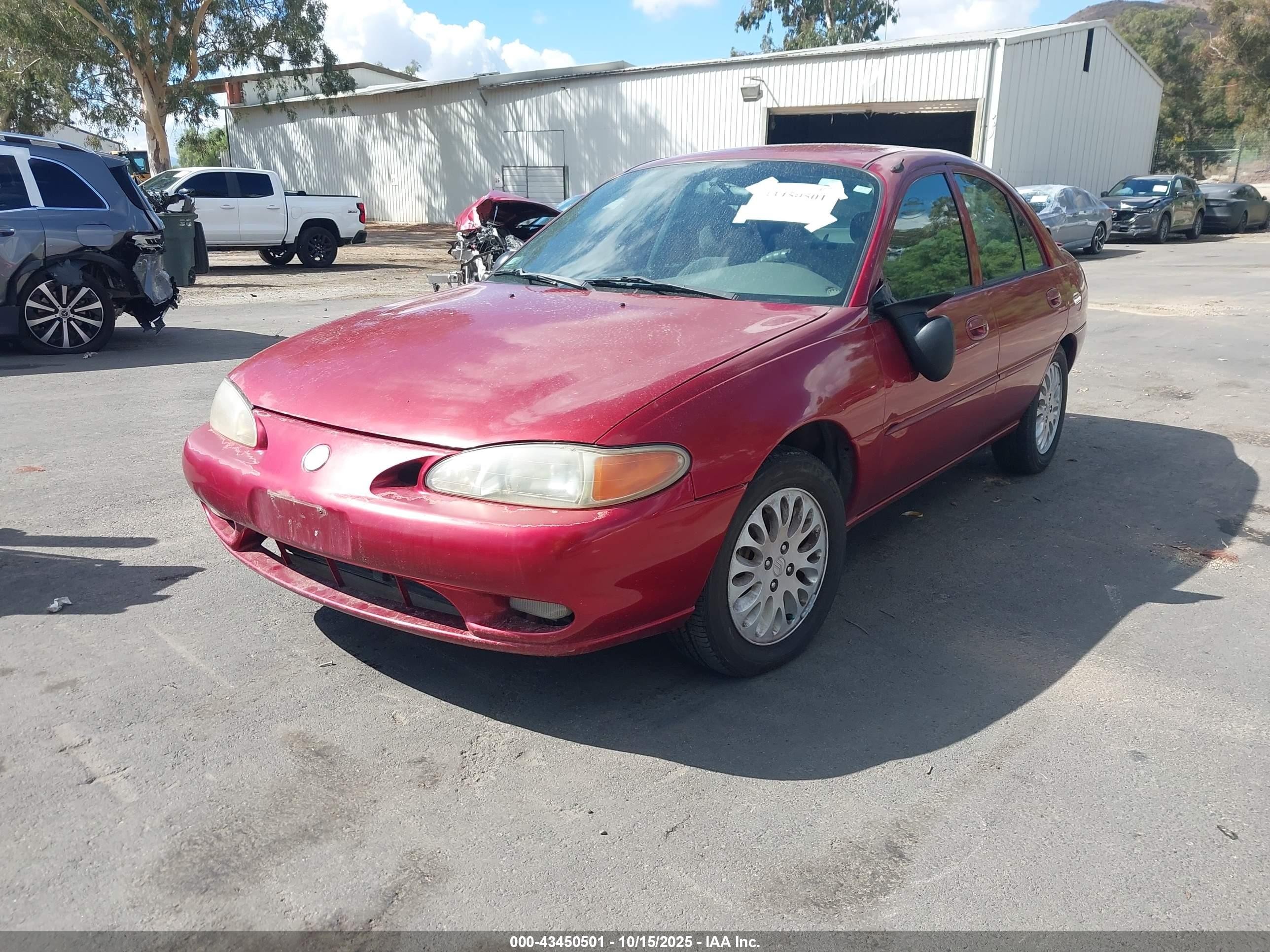 1999 Mercury Tracer Ls Red vin: 1MEFM13P9XW621255