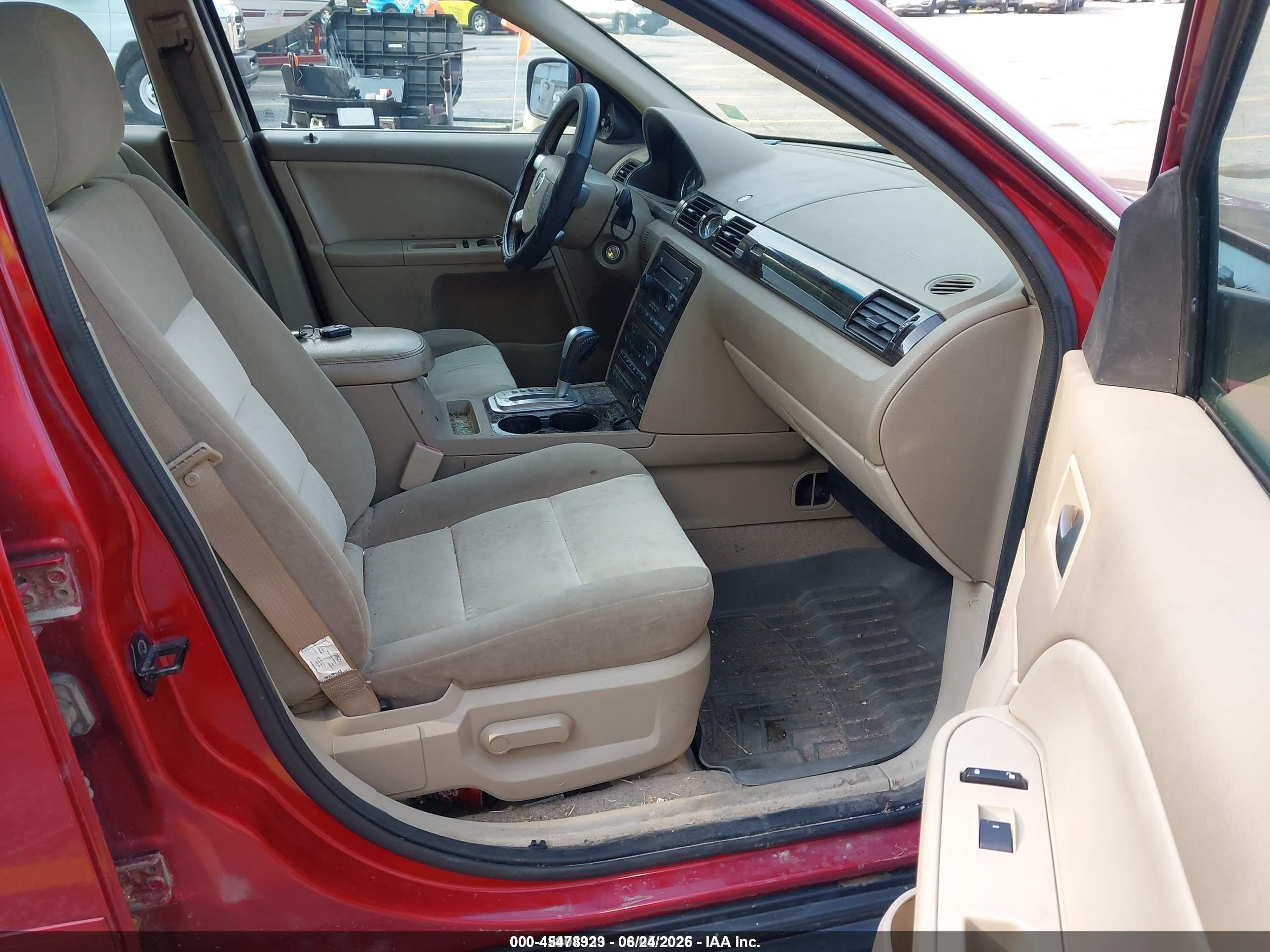 2006 Mercury Montego Luxury Красный vin: 1MEFM40166G602396