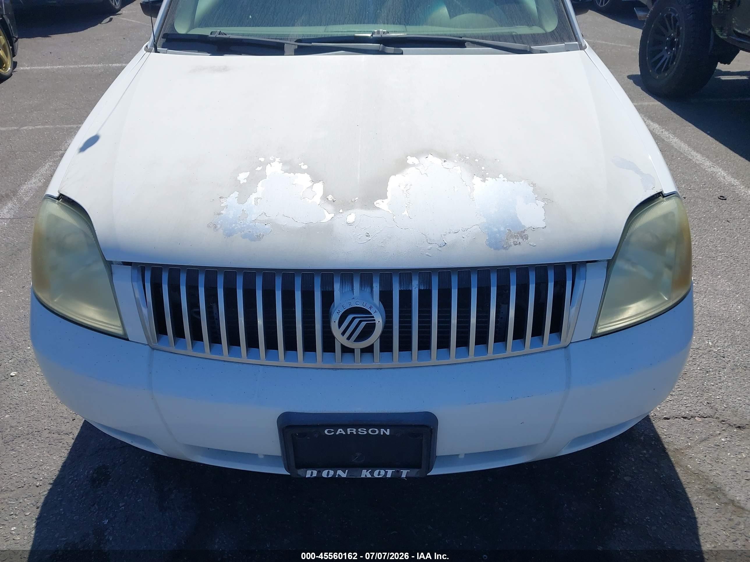 2005 Mercury Montego Luxury Белый vin: 1MEFM40175G615088